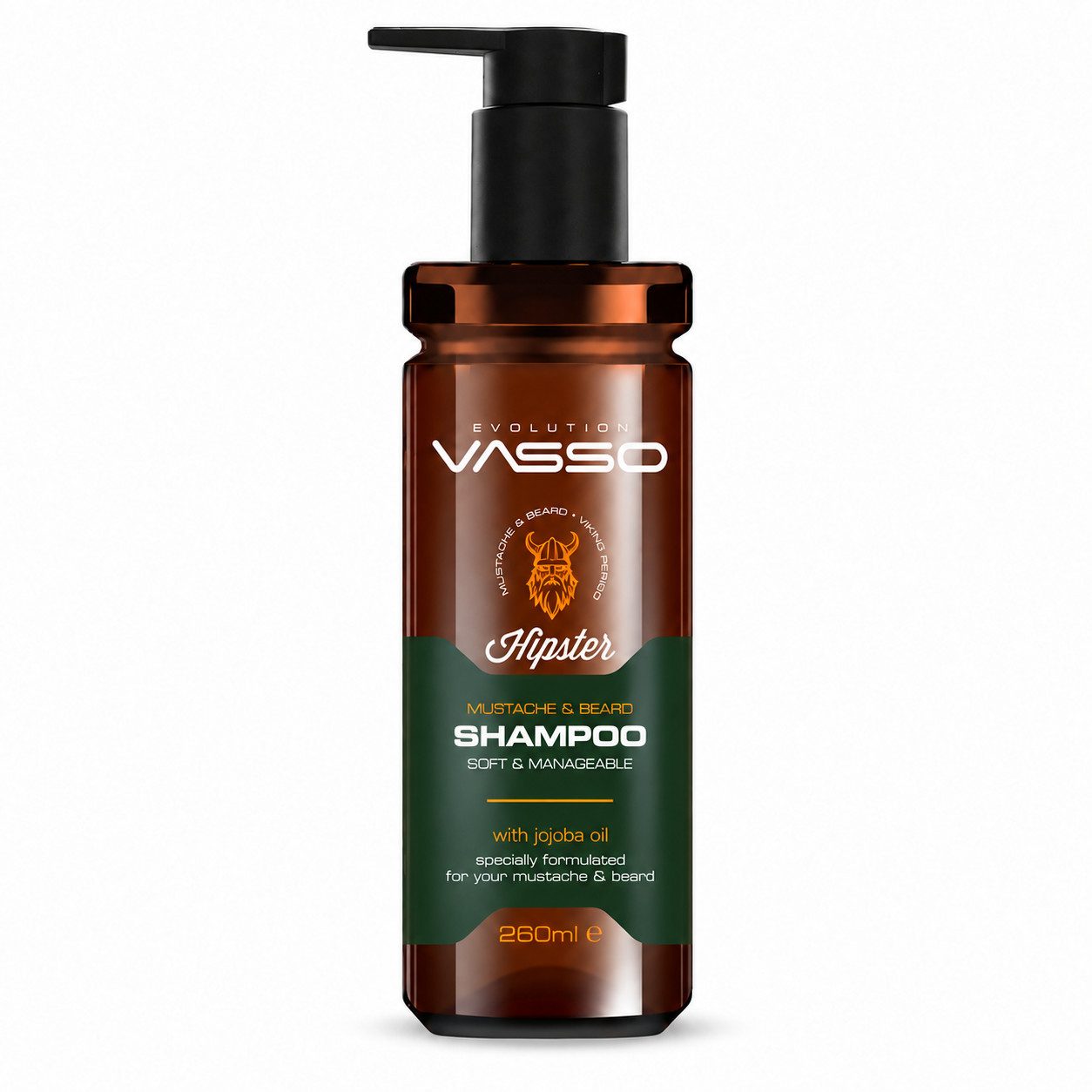 VASSO Bartshampoo VASSO Mustache & Beard Bartshampoo mit Jojobaöl 260 ml