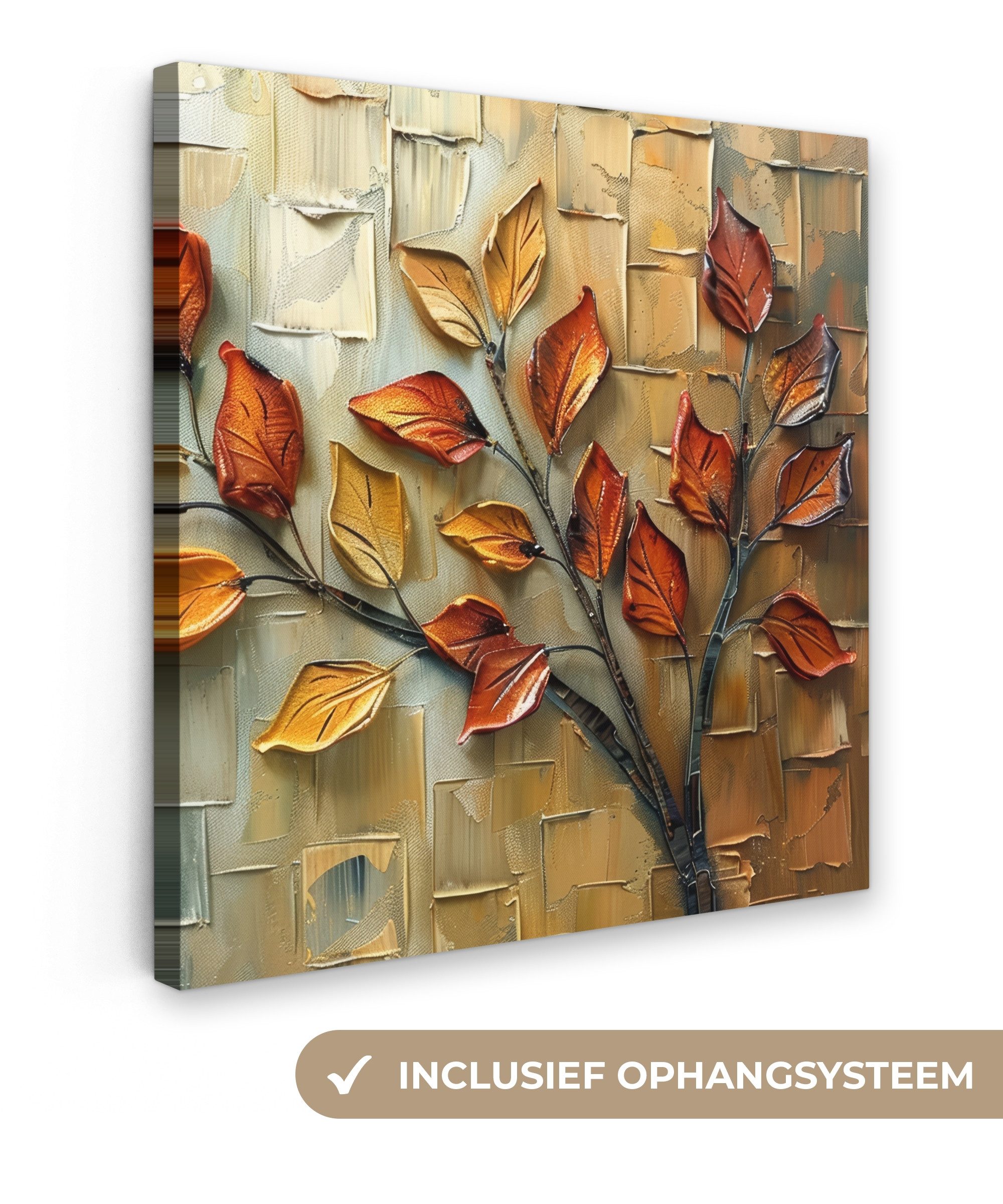 OneMillionCanvasses® Leinwandbild Baum - Abstrakt - Natur - Kunst, Fotodruck (1 St), Wandbild, Deko Schlafzimmer Wohnzimmer Flur 20x20 cm