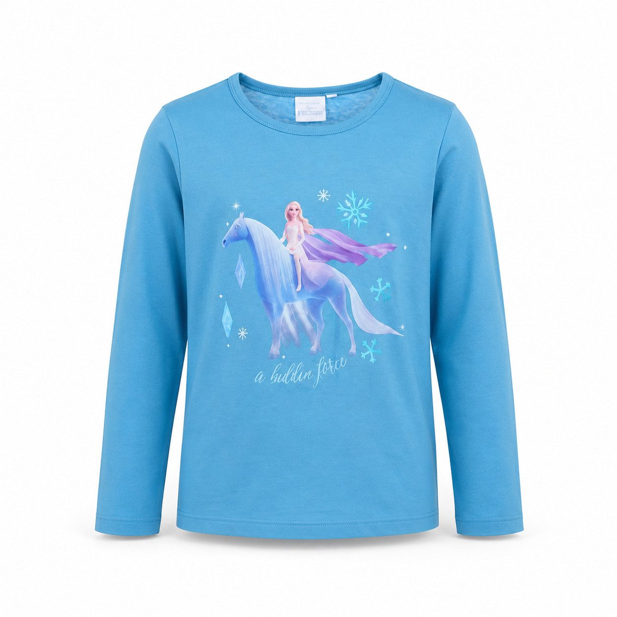 Disney Print-Shirt Disney Eiskönigin Langarm T-Shirt Langarmshirt Kinder Mädchen 100% Baumwolle - Gr. 98 bis 128