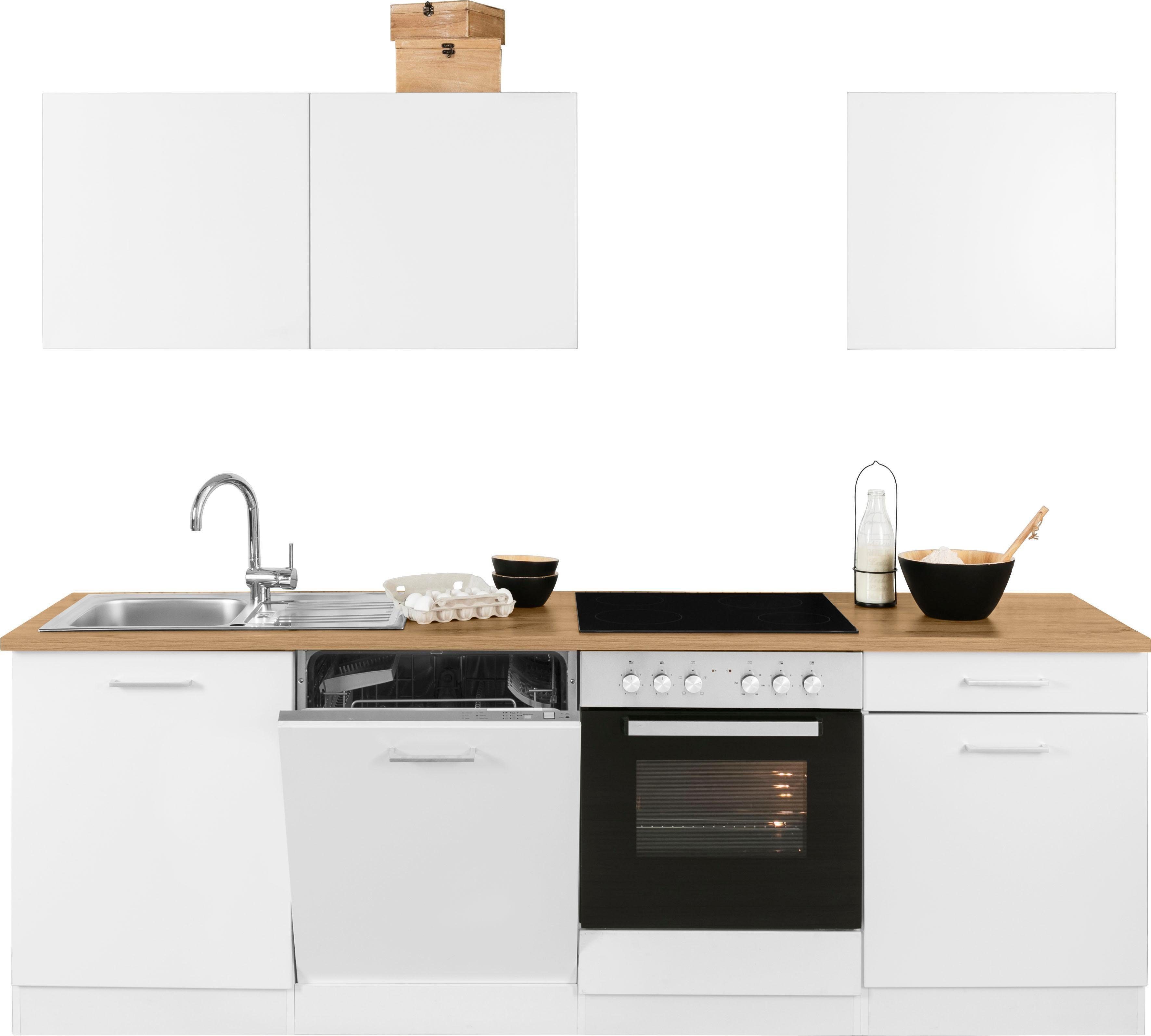 KOCHSTATION Küchenzeile KS-Kehl, ohne E-Geräte, Breite 240 cm, für Geschirrspülmaschine