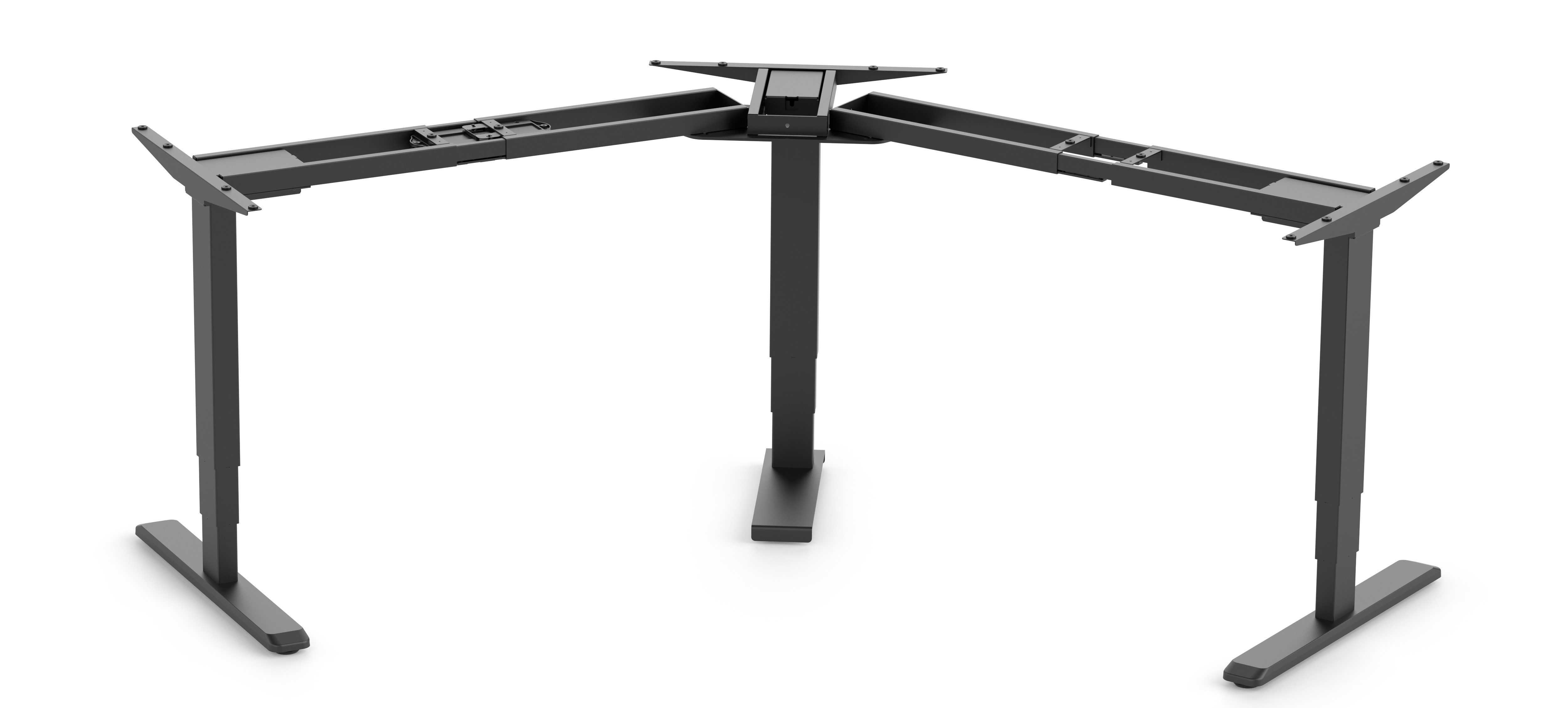 Ergolutions Tischgestell PRIMUS Flex höhenverstellbares Ecktischgestell für Eckschreibtische, 180 kg Traglast / Leise / Timer / Memory / Kollisionssensor