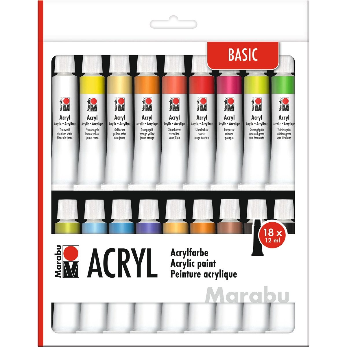 Marabu Acrylfarbe Marabu Acrylfarben Set 18x12ml Tuben