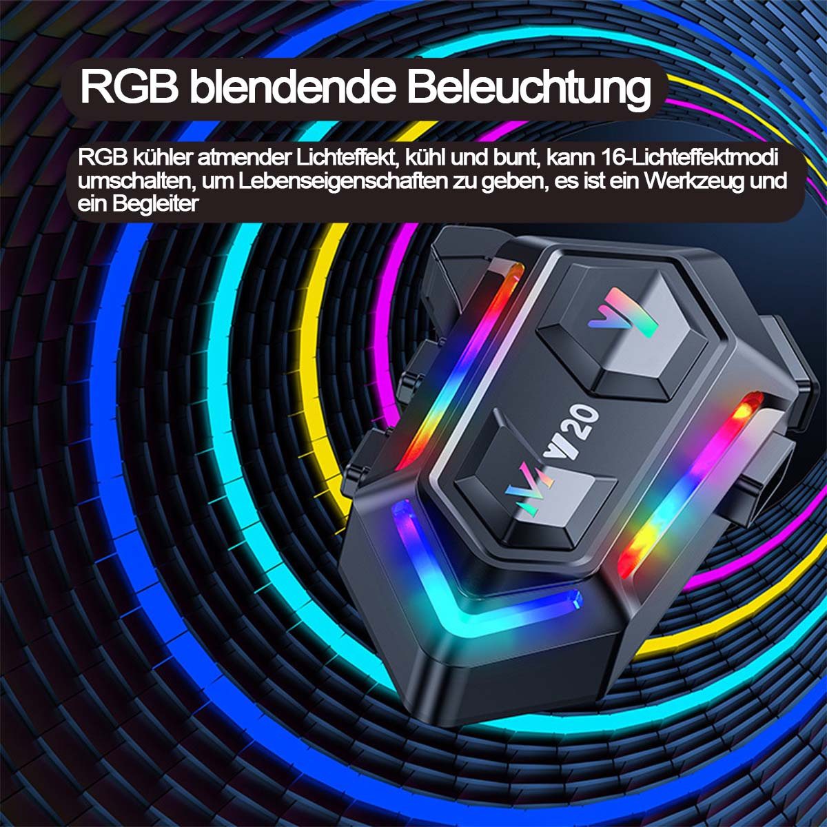 Welikera Motorradhelm Motorrad Helm Bluetooth Headset, Dual Noise Cancelling Helm Headset, IPX6 Wasserdicht