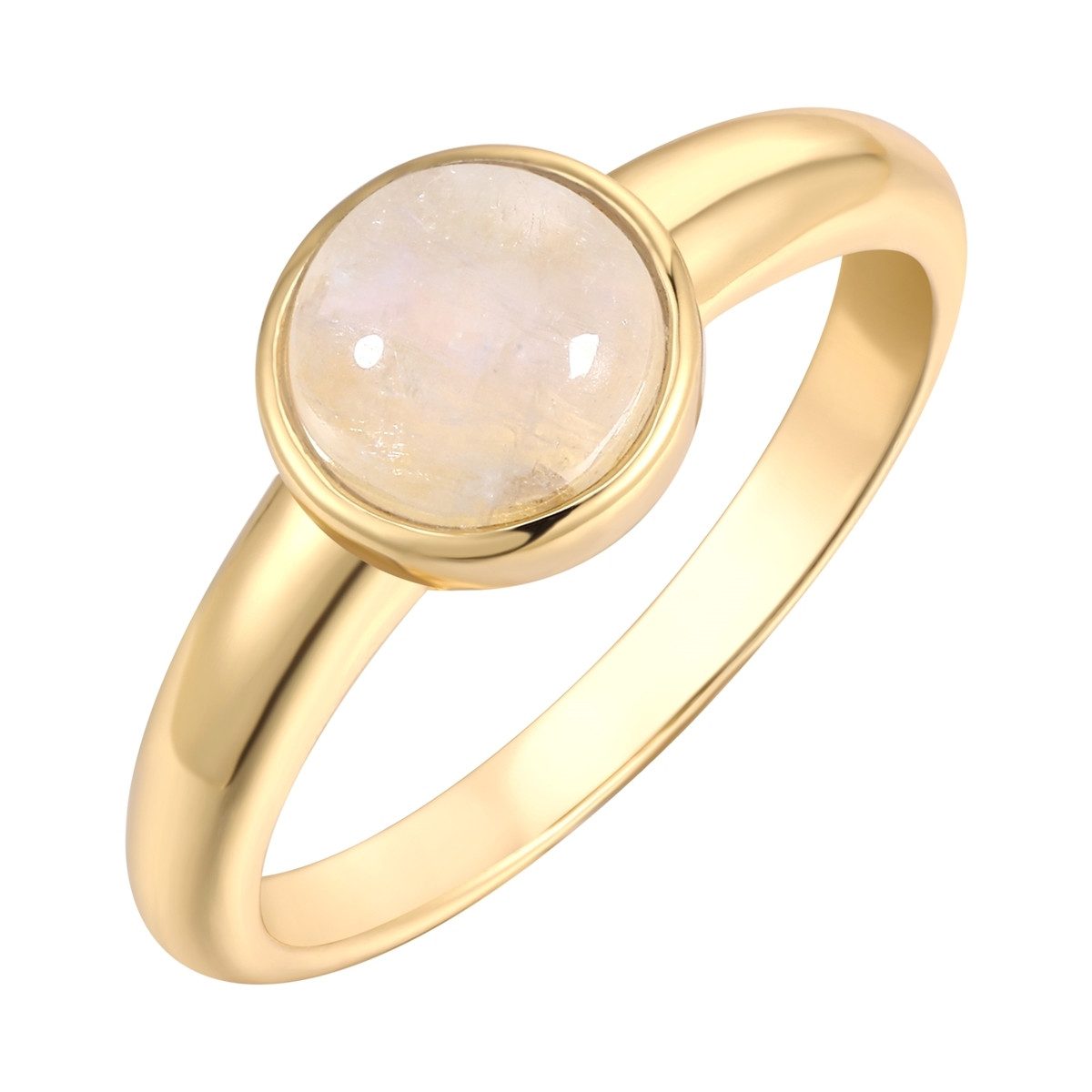 Rafaela Donata Silberring gelbgold, mit Mondstein