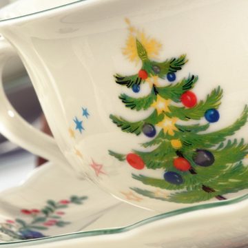 Seltmann Weiden Becher Marie-Luise Weihnachten Weihnachtsgeschirr, Porzellan, 0, 25 L