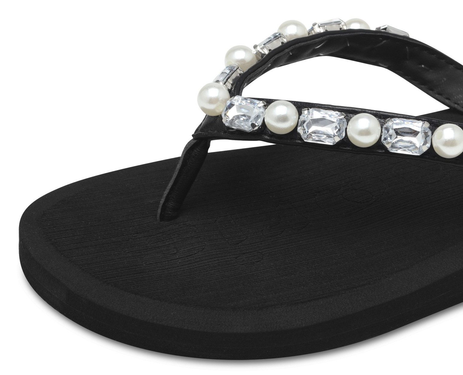 Tamaris Zehentrenner, Sommerschuh, Dianette mit Schmucksteinen und Zierperl günstig online kaufen