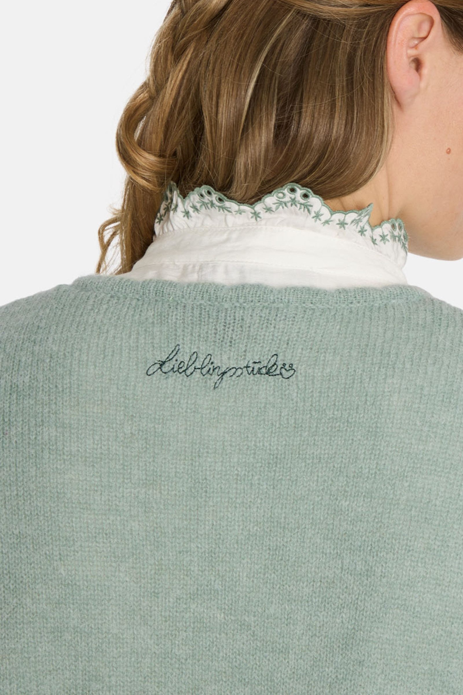 Lieblingsstück Trachtenstrickjacke Strickjacke Damen - ZDENKA - salbei