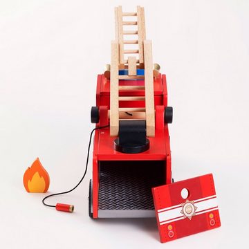 Le Toy Van Spielzeug-Feuerwehr Feuerwehrauto Set aus Holz