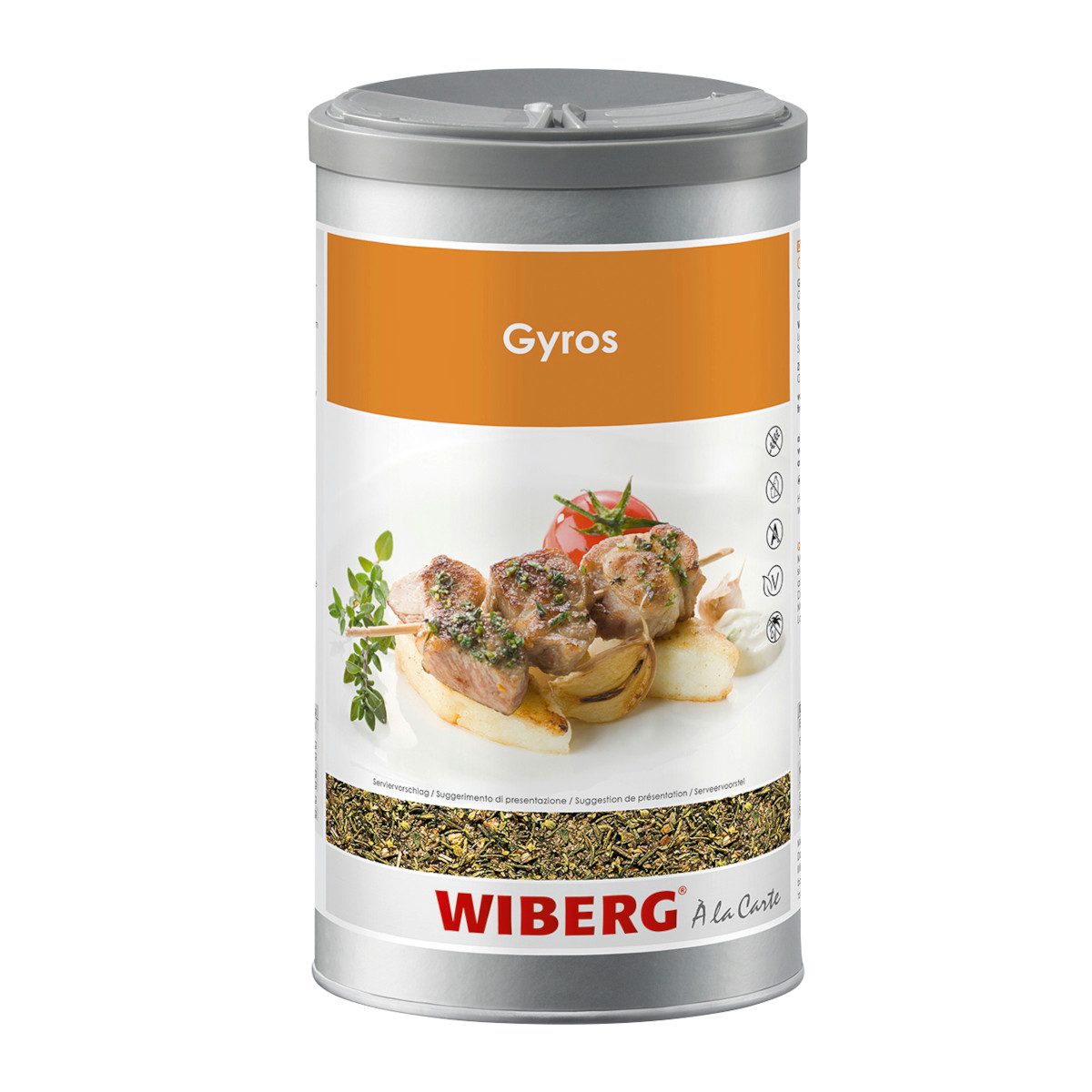 WIBERG Gewürz, Wiberg Gyros Gewürzsalz angenehme kräftige Aromen Packung 600g