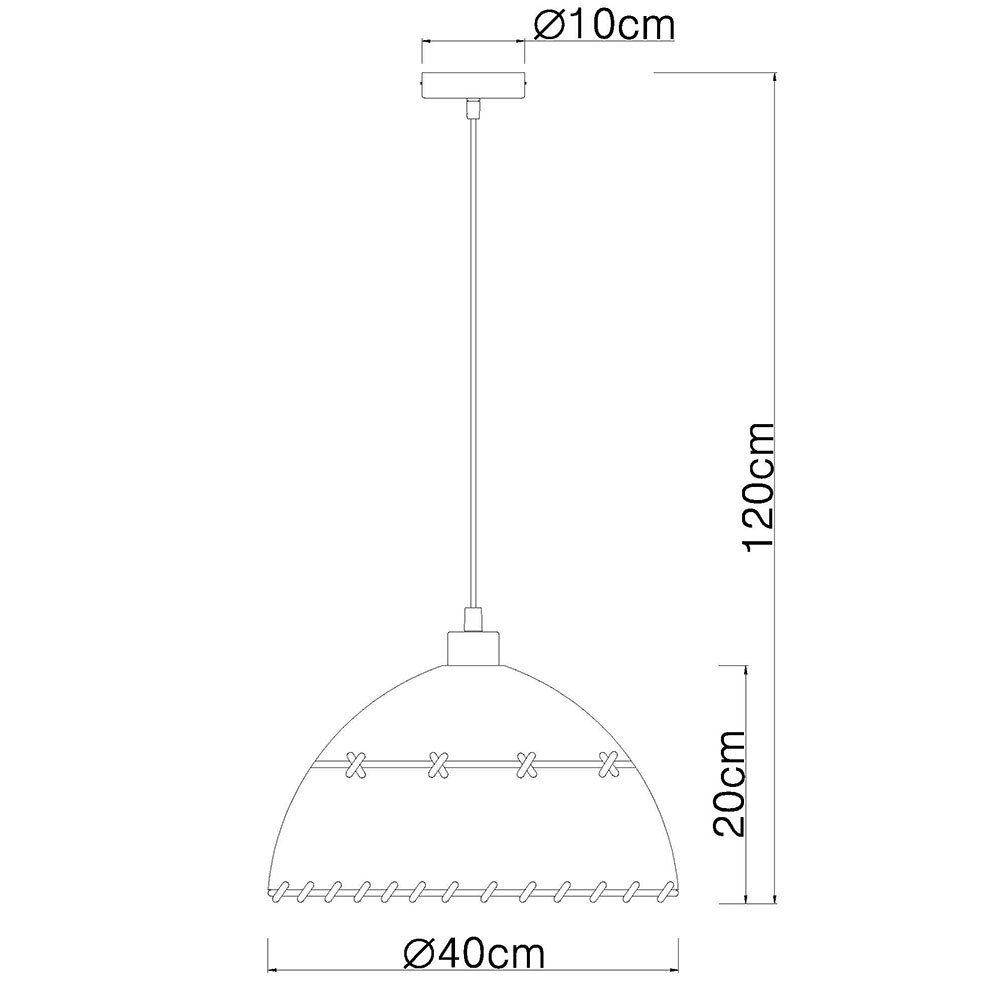 Pendelleuchte, inklusive, E27 Leuchtmittel schwarz etc-shop beige Pendellampe Hanfseil Vintage Seillampe nicht