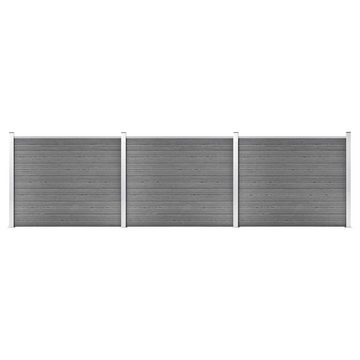 vidaXL Gartentor Zaunelement Set WPC 526x146 cm Grau