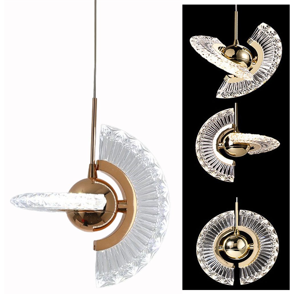 Jibenhome LED Pendelleuchte LED Pendellampe Hängelampe Drehbar Höhenverstellbar Modern Kreativ, Hängeleuchte für Wohnzimmer Esszimmer Schlafzimmer Kaltweiß