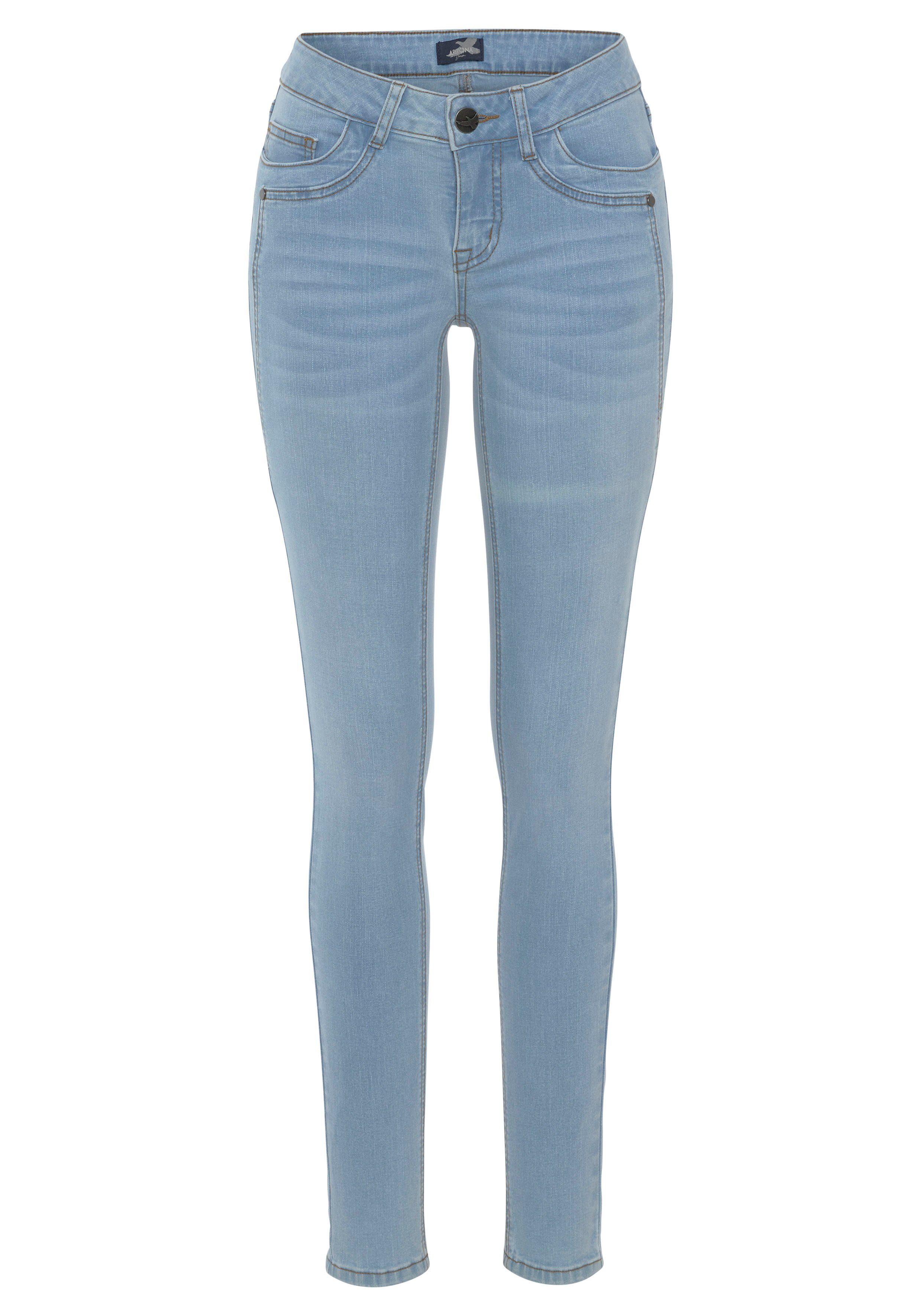 ARIZONA Skinny-fit-Jeans mit Keileinsätzen Low Waist mehr