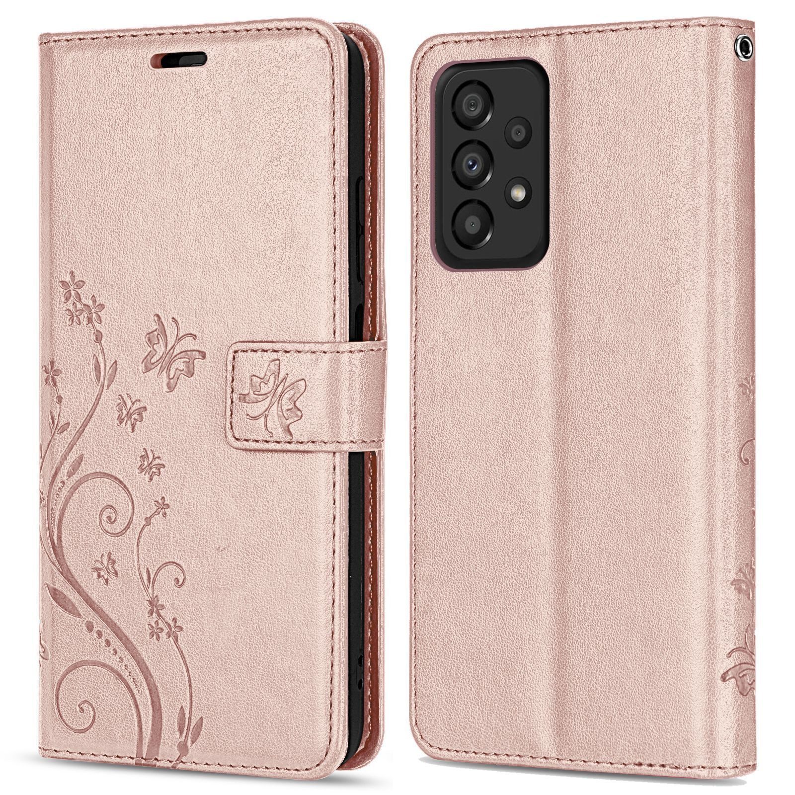 betterfon Handyhülle Handytasche für Samsung Galaxy A33 5G Klapphülle, Bookstyle-Hülle: Magnetverschluss 3 Kartenfächer & Standfunktion