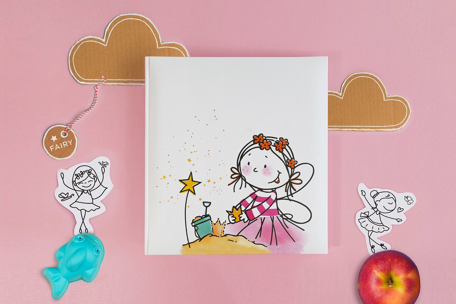 Walther Design Fotoalbum Kinderalben Fee & Pirat, buchgebundenes Kinderalbum, laminierter Kunstdruckeinband