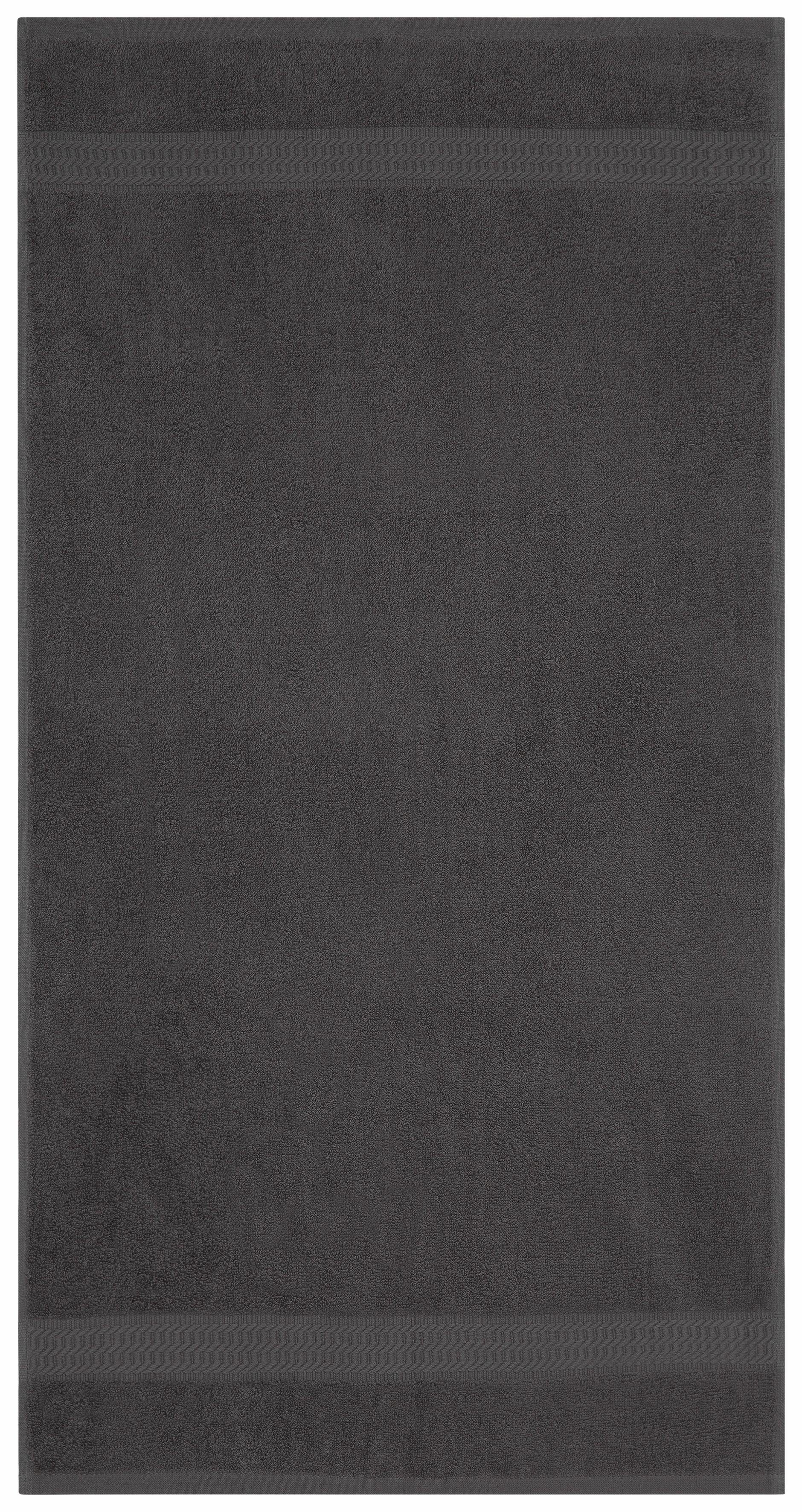 OTTO home Handtücher Juna, als Set und Serie erhältlich, 8 Handtücher, 50x100cm, Walkfrottier (8-St), 8-tlg. Handtuch-Set, 100% Baumwolle, mit Bordüre, Uni-Farben, weich