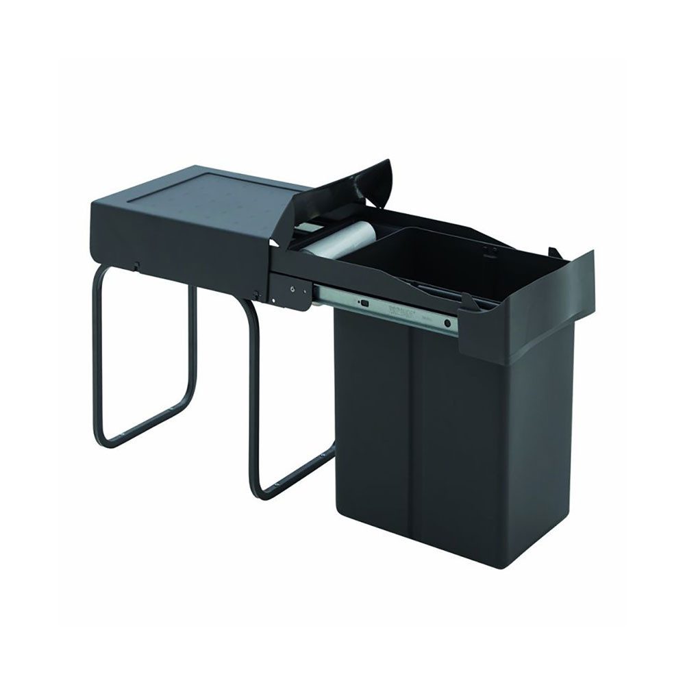 WESCO Einbaumülleimer Einbauabfallsammler 30DT mit Ablageschale, anthrazit