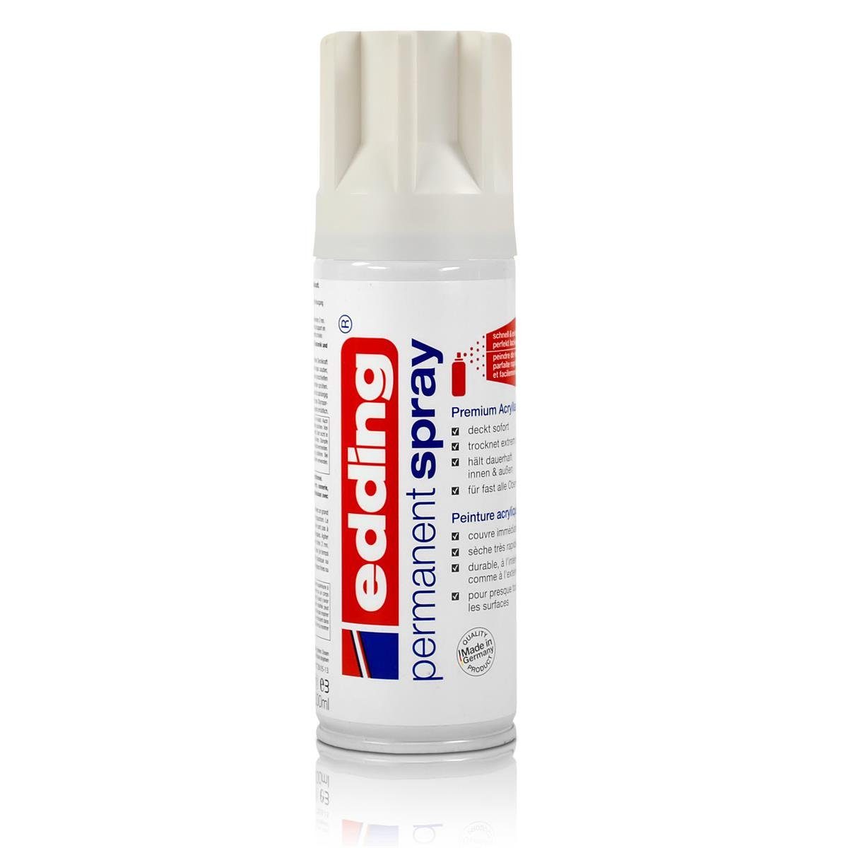 Acryllack glänzend edding Premium ml edding Spray Permanent Sprühfarbe verkehrsweiß 200