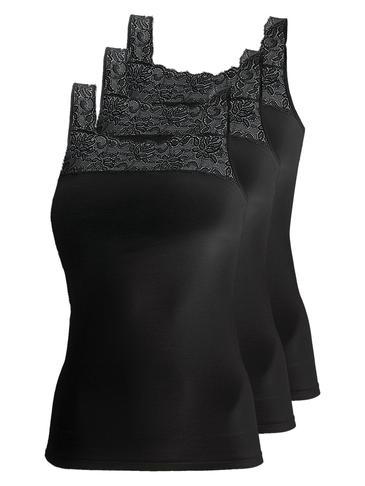 Achseltop 3er Pack Damen Achseltop Nostalgie