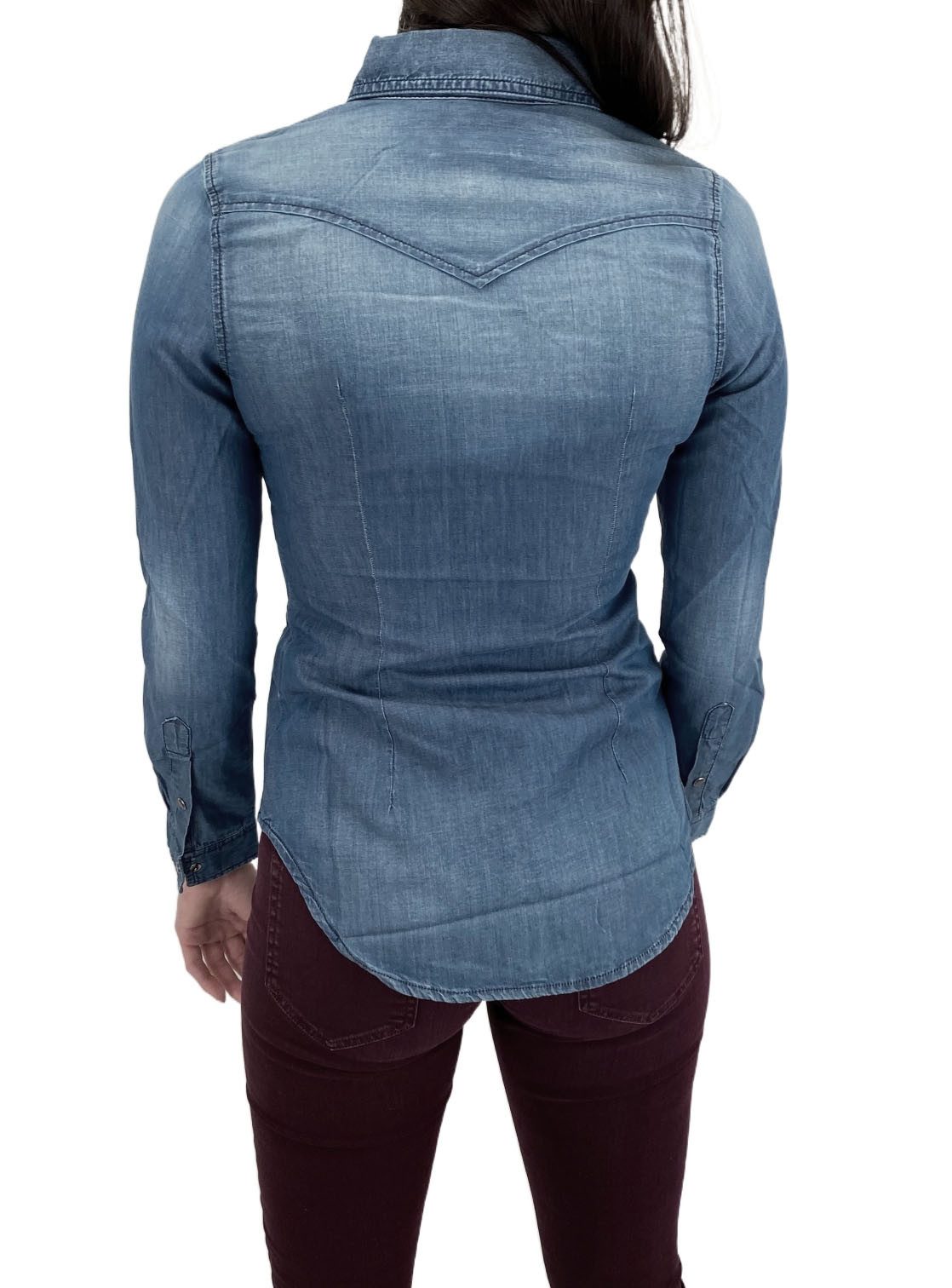 Diesel Langarmhemd Diesel DE-PRATT Camicia Damen Jeanshemd RWAKQ-01