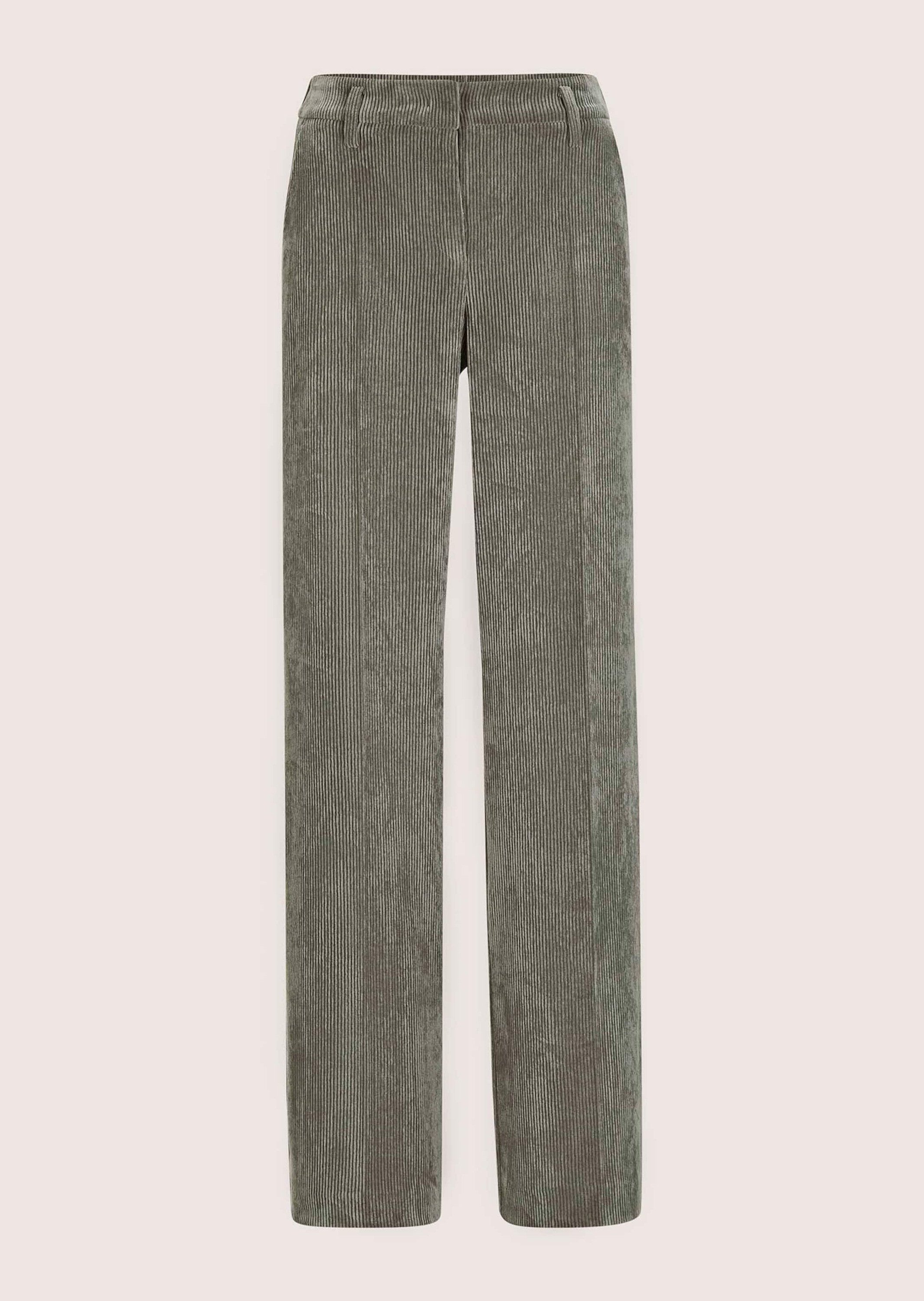 MADELEINE Cordhose Weite Cordhose mit Bügelfalten Modische Cordhose mit Stretch und Gürtelschlaufen