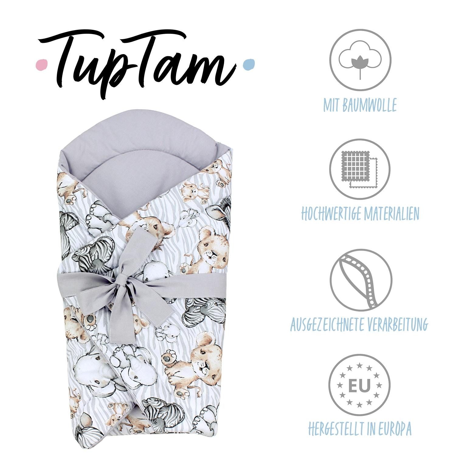 Einschlagdecke TupTam Unisex Baby Einschlagdecke mit Schleife, TupTam