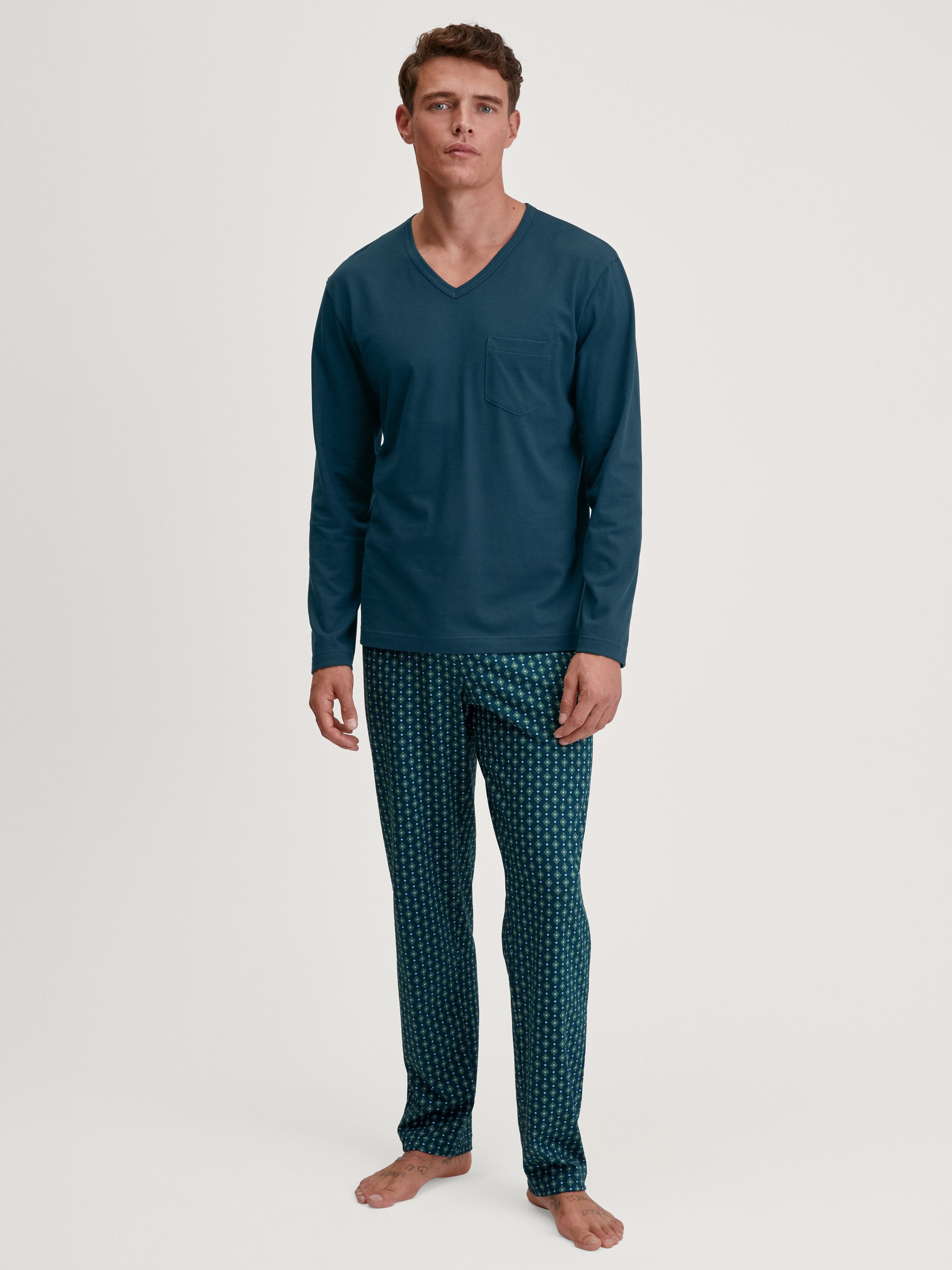 CALIDA Pyjama Relax Imprint Herren (2 günstig online kaufen