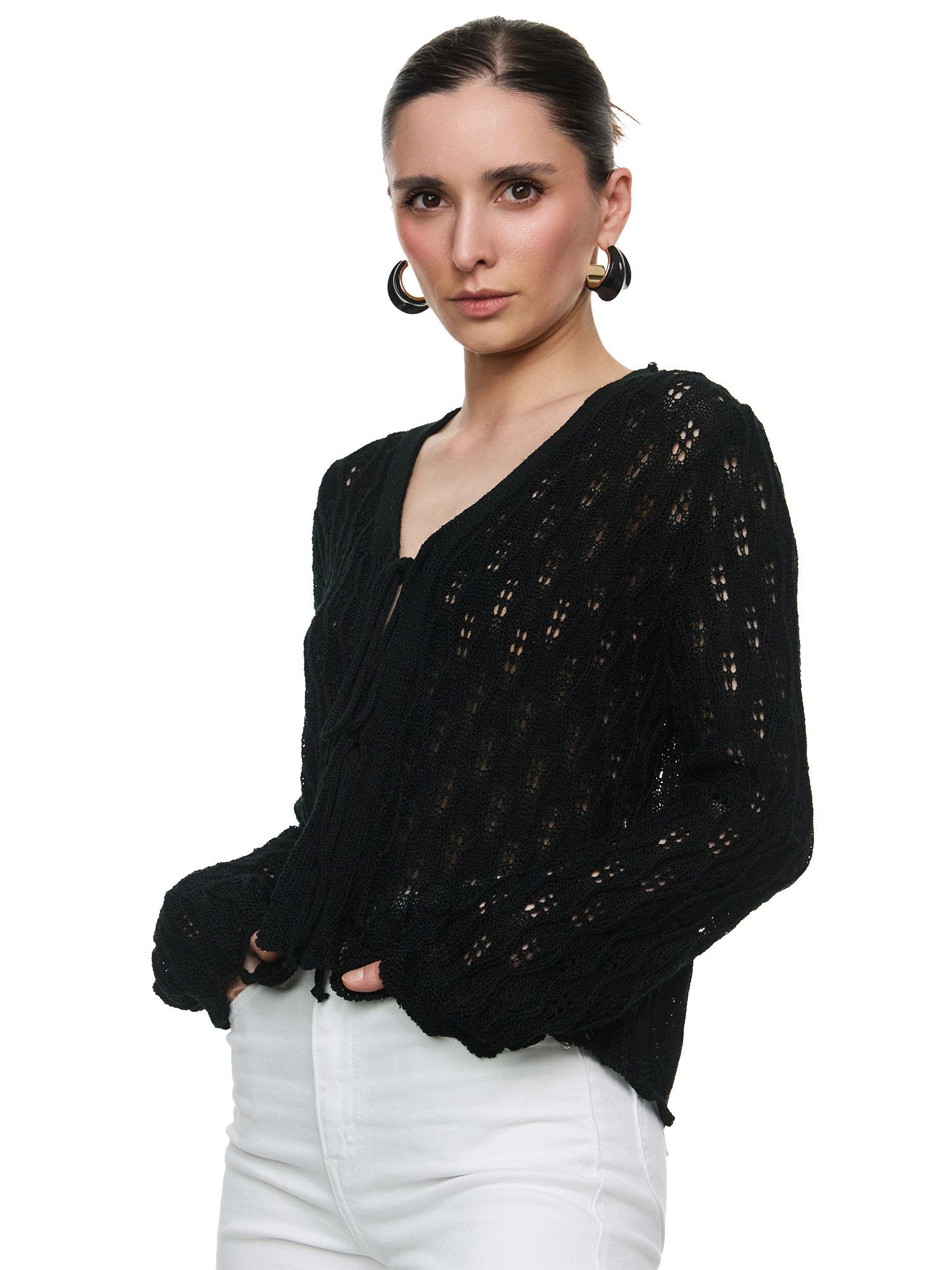 Worldclassca Strickjacke Worldclassca Strickjacke mit Schleife günstig online kaufen