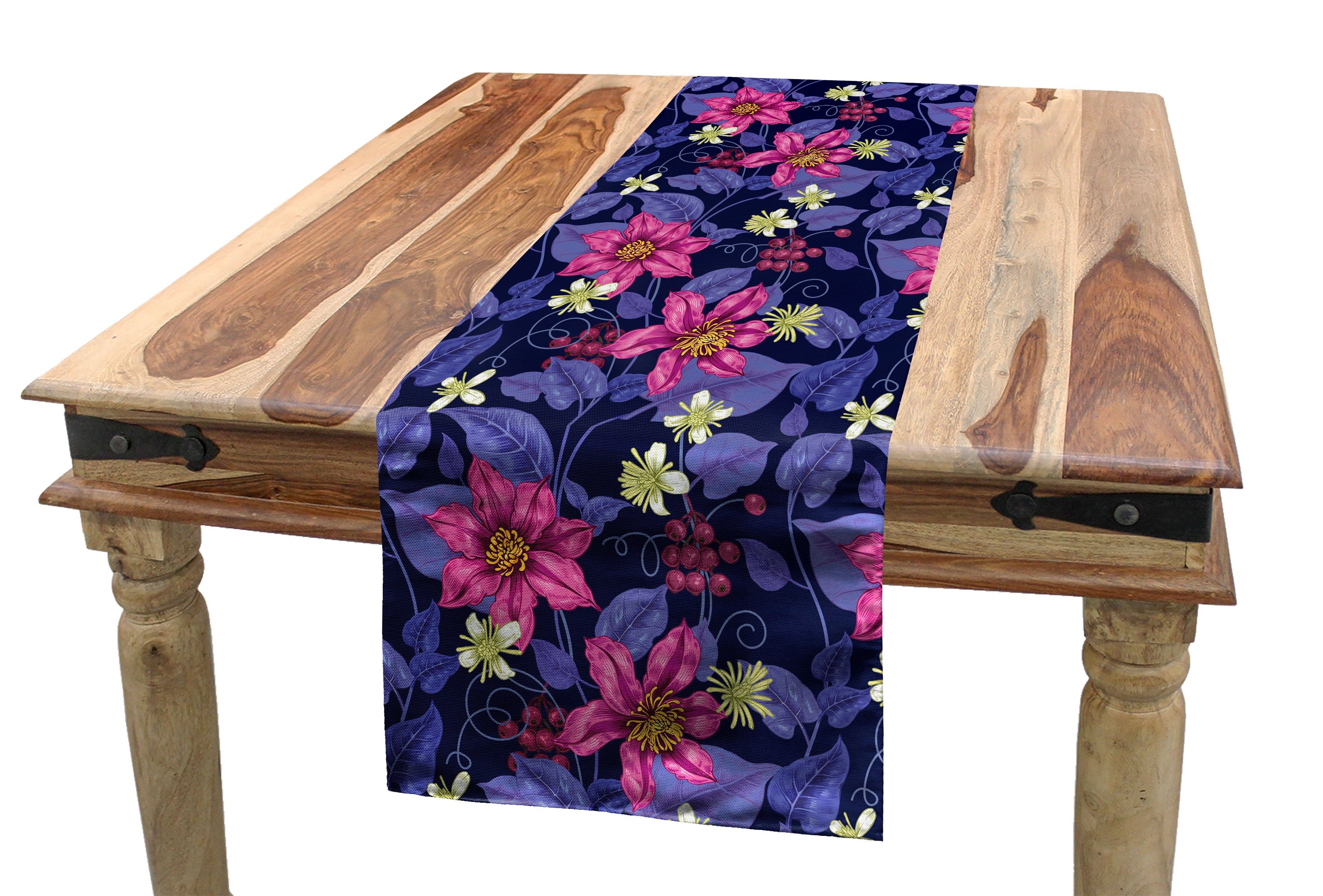 Abakuhaus Tischläufer Esszimmer Küche Rechteckiger Dekorativer Tischläufer, Blumen Tropicana Orchideen Hawaii