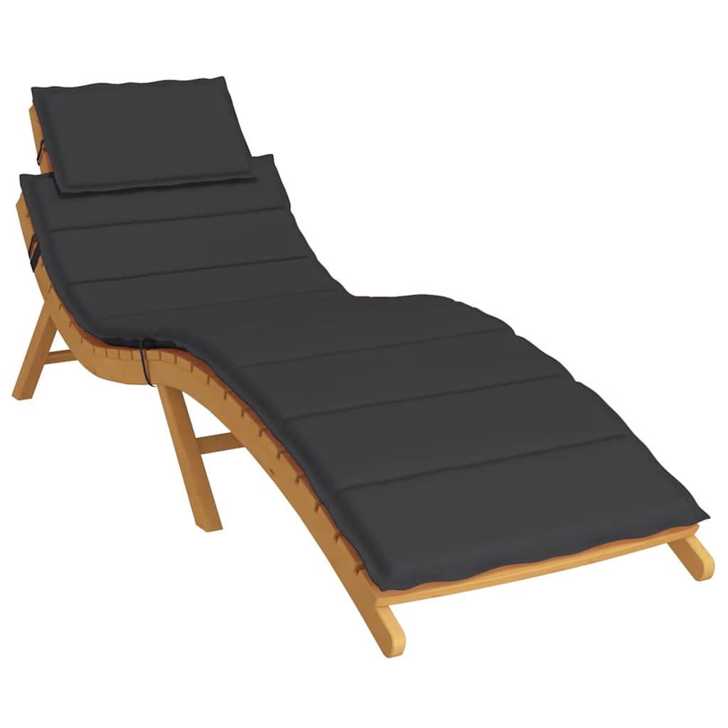 vidaXL Sitzauflage Sonnenliegen-Auflage Schwarz 186x58x4 cm günstig online kaufen