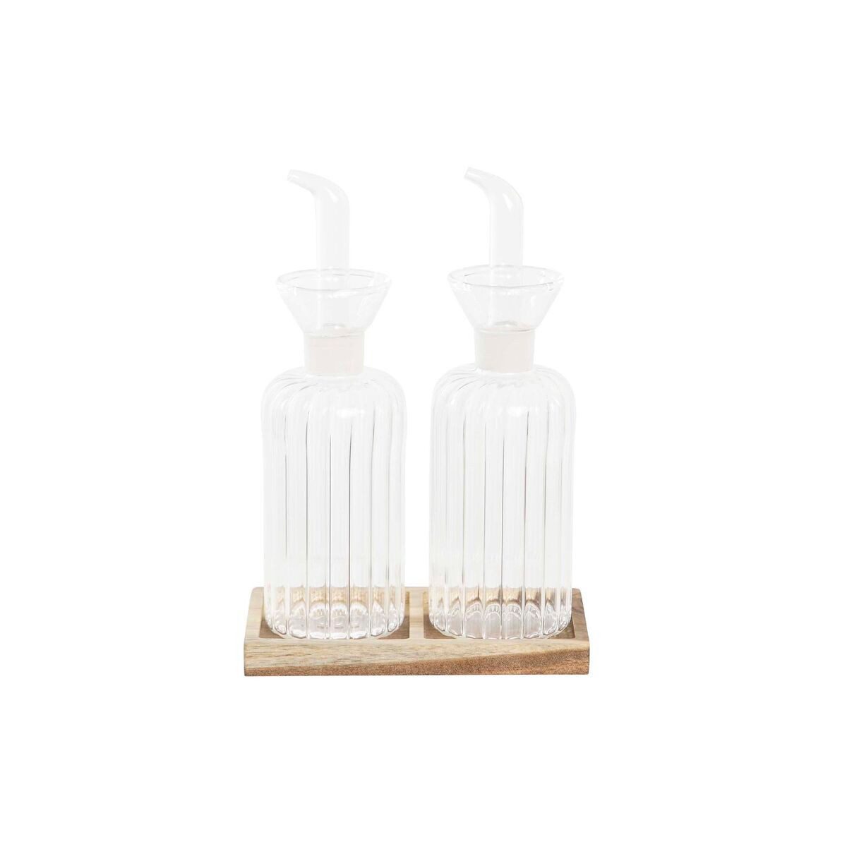 Menage-Set Dkd home decor Öl und Essig Set DKD Home Decor natürlich Durchsichtig