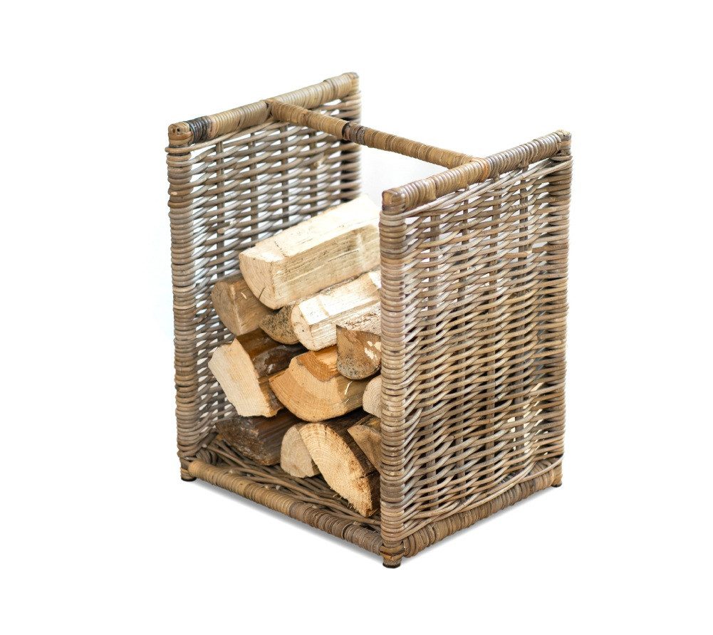 WESTMANN Kaminholzregal Kaminholzkorb Costa, BxTxH:36x40x50 cm, (1-St), Korbgeflecht Kubu Rattan, Praktisch & Dekorativ, LxBxH 40x36x50 cm