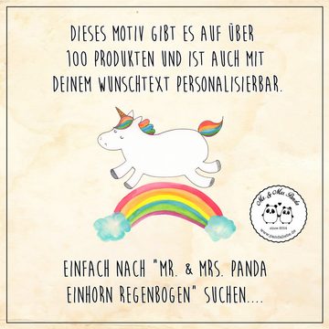 Mr. & Mrs. Panda Handtuch Einhorn Regenbogen - Weiß - Geschenk, Gästetuch, Sport Handtuch, Frot, (1-St), Strahlende Farben