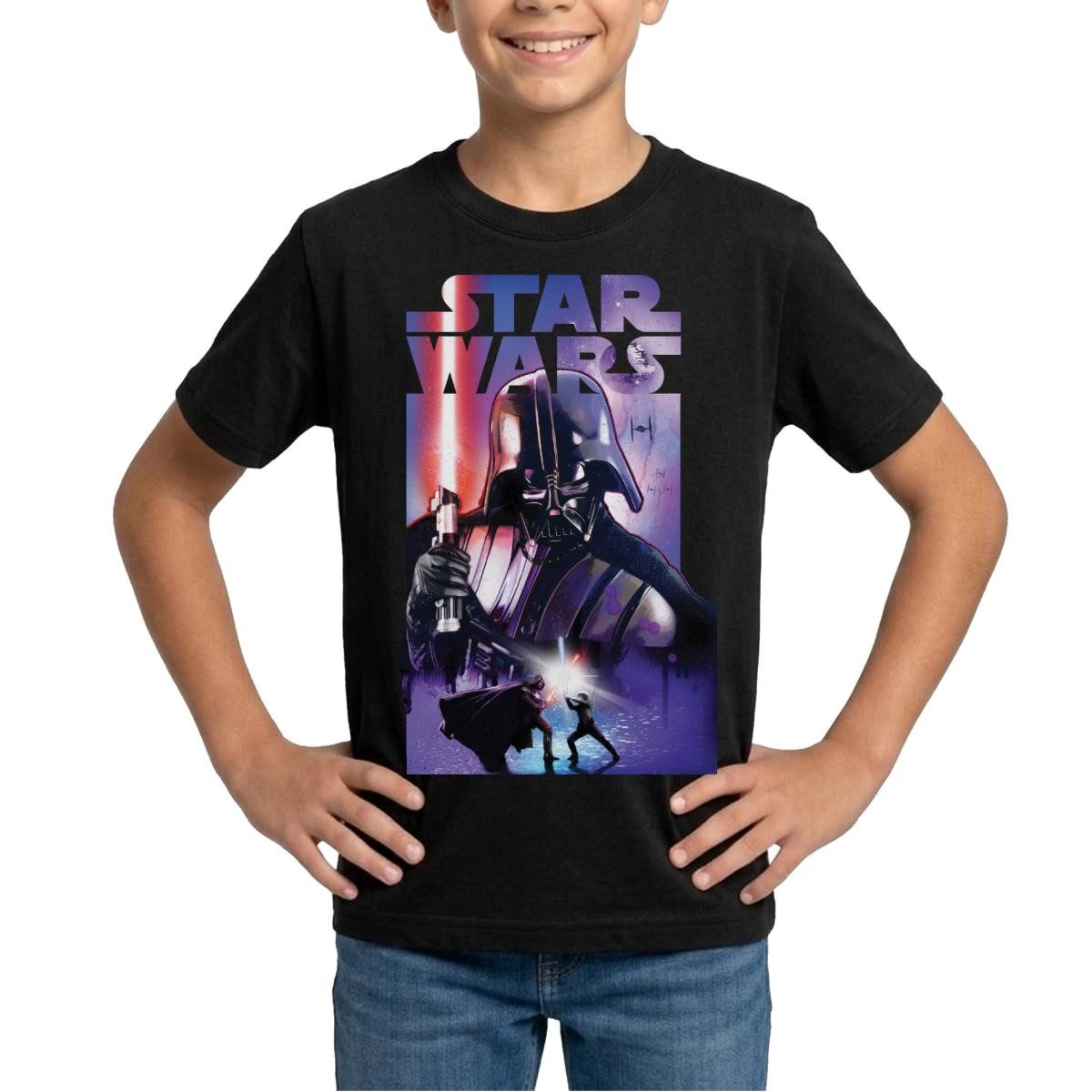 T-Shirt Star Wars Darth Vader Mit Rotem Lichtschwert Teenager T-Shirt