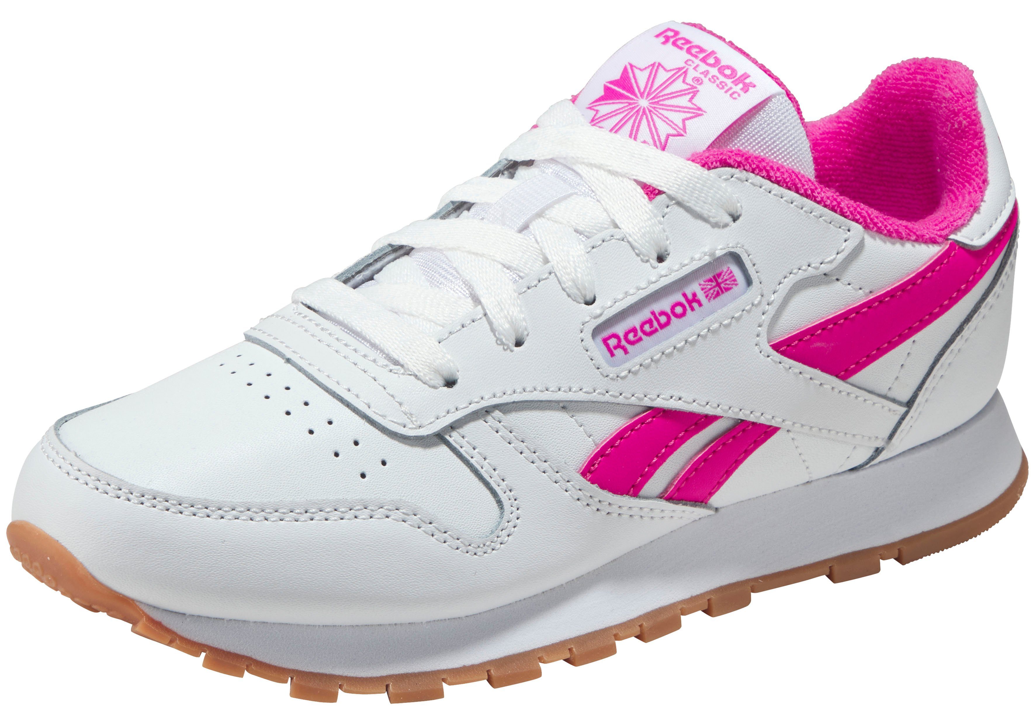 Ein riesiges Schnäppchen! Reebok Classic CLASSIC LEATHER Sneaker weiß-pink