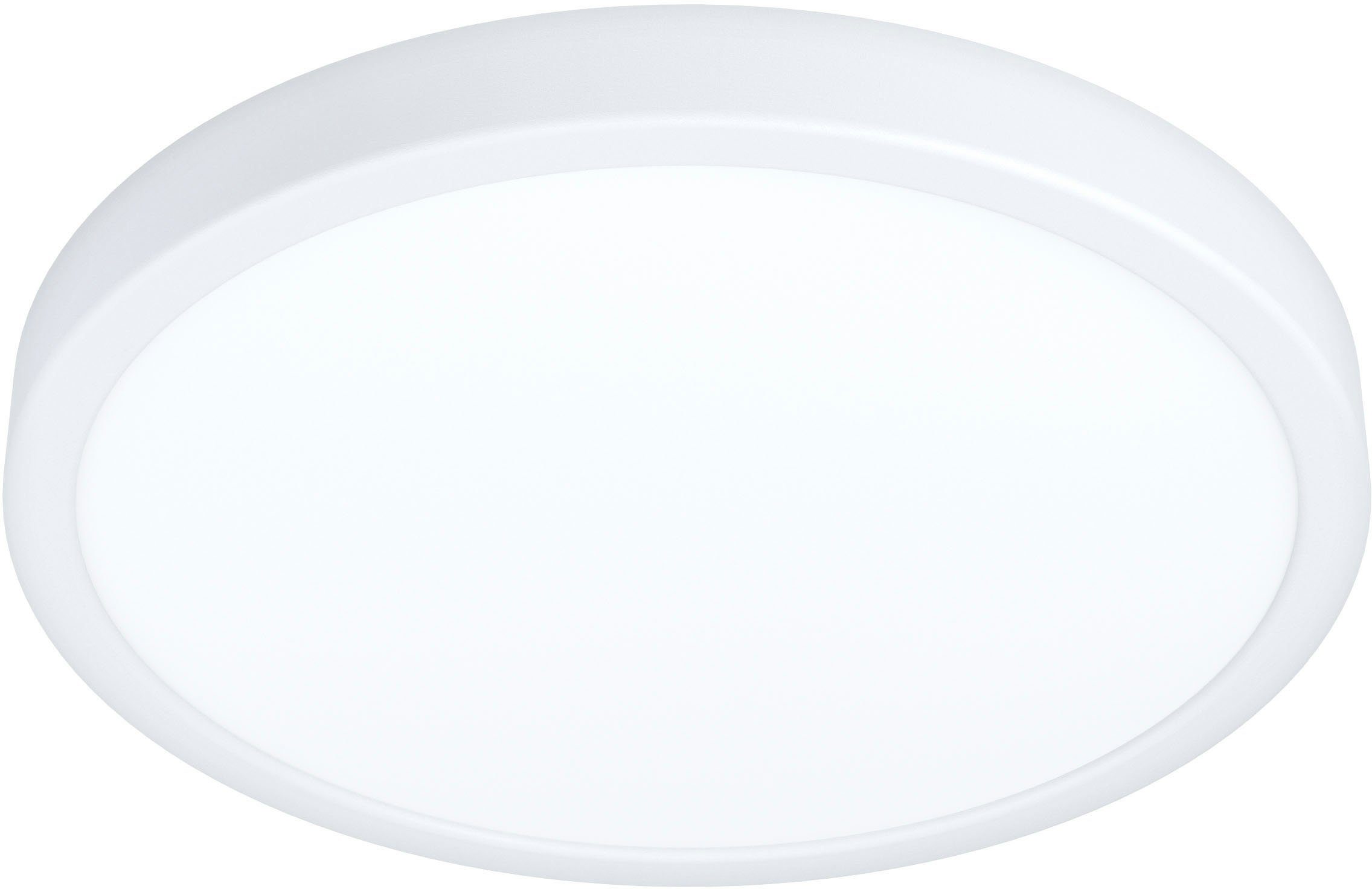 Ø Neutralweiß, 5, integriert, EGLO FUEVA IP44 Deckenleuchte Aufbaulampe, cm, fest Badezimmer 28,5 LED Lampe, LED Deckenlampe,