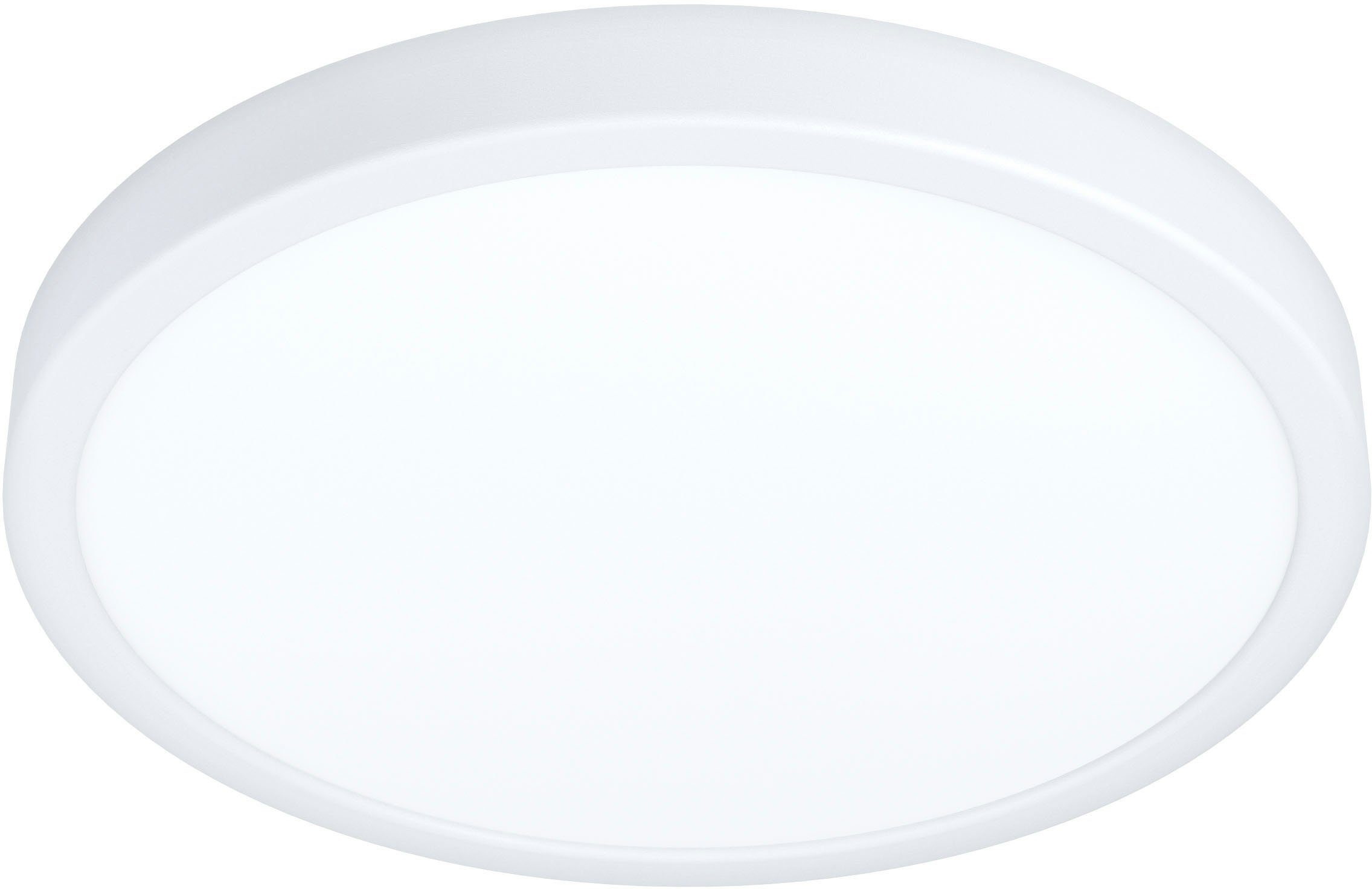 Ø cm, IP44 EGLO Deckenlampe, 5, integriert, Neutralweiß, Deckenleuchte Lampe, Aufbaulampe, fest 28,5 Badezimmer LED LED FUEVA