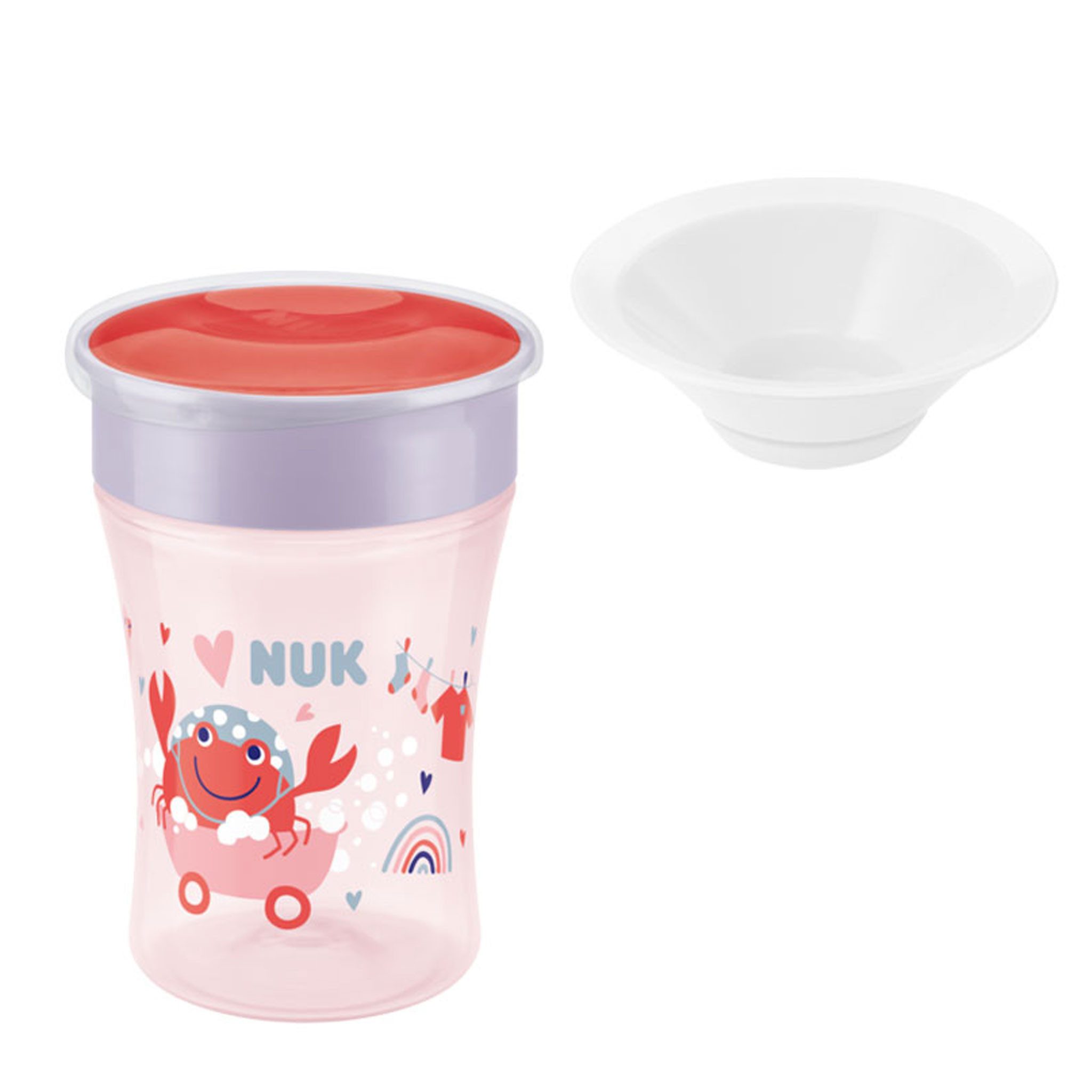 Babyflasche NUK Magic Cup starter set l mit Ersatz-Silikondichtscheibe