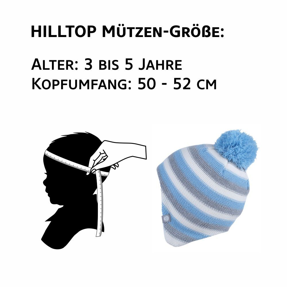 Hilltop Rosa-Grau Fleecemütze cm doppellagig, Babymütze, Kopfumfang 47-48 50-52cm