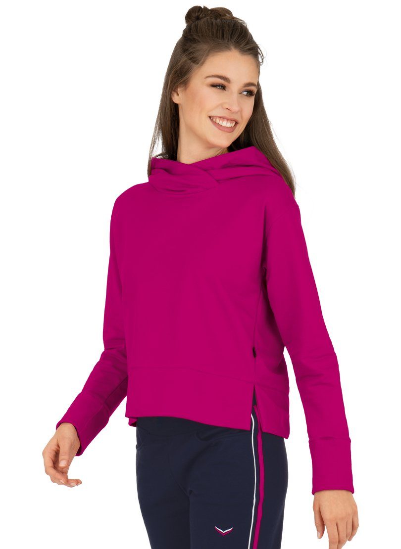 magenta Dünner Sweatshirt TRIGEMA Trigema Kapuzenpullover