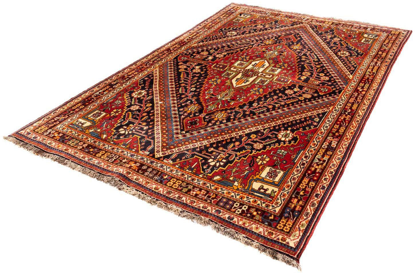 Wollteppich Shiraz Medaillon 260 x 165 cm, morgenland, rechteckig, Höhe: 1 mm, Unikat mit Zertifikat | Kurzflor-Teppiche