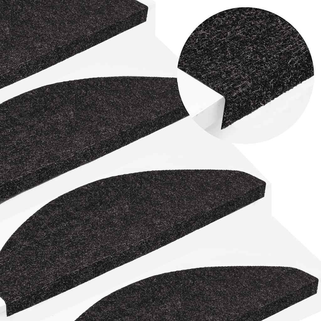 vidaXL Stufenmatte Stufenmatten Selbstklebend 10 Stk. Anthrazit 65x22,5x3,5 cm, Anre, Höhe: 3.5 mm – Bild 2 von 5