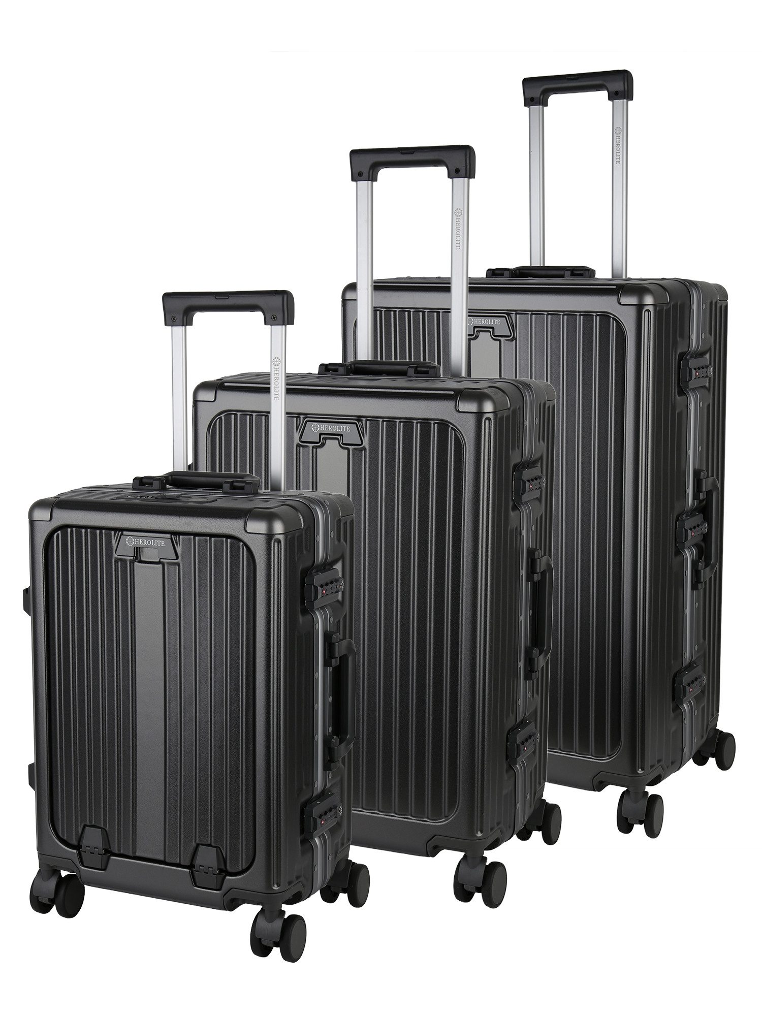 VAN HILL Kofferset 842209-Set, 4 Rollen, Herolite Premium Hartschalen Kofferset 3-teilig mit TSA-Schloss
