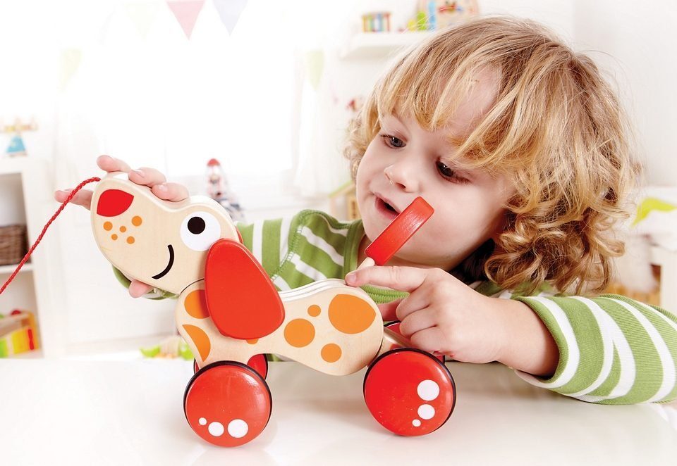 Hape Nachziehtier Hündchen Puppy, Fördert Feinmotorik, Koordination und Vorstellungskraft