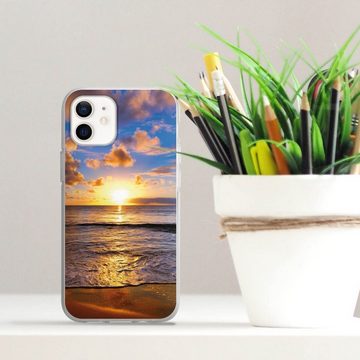 DeinDesign Handyhülle Meer Sonnenuntergang Strand Strand, Apple iPhone 12 Silikon Hülle Bumper Case Handy Schutzhülle