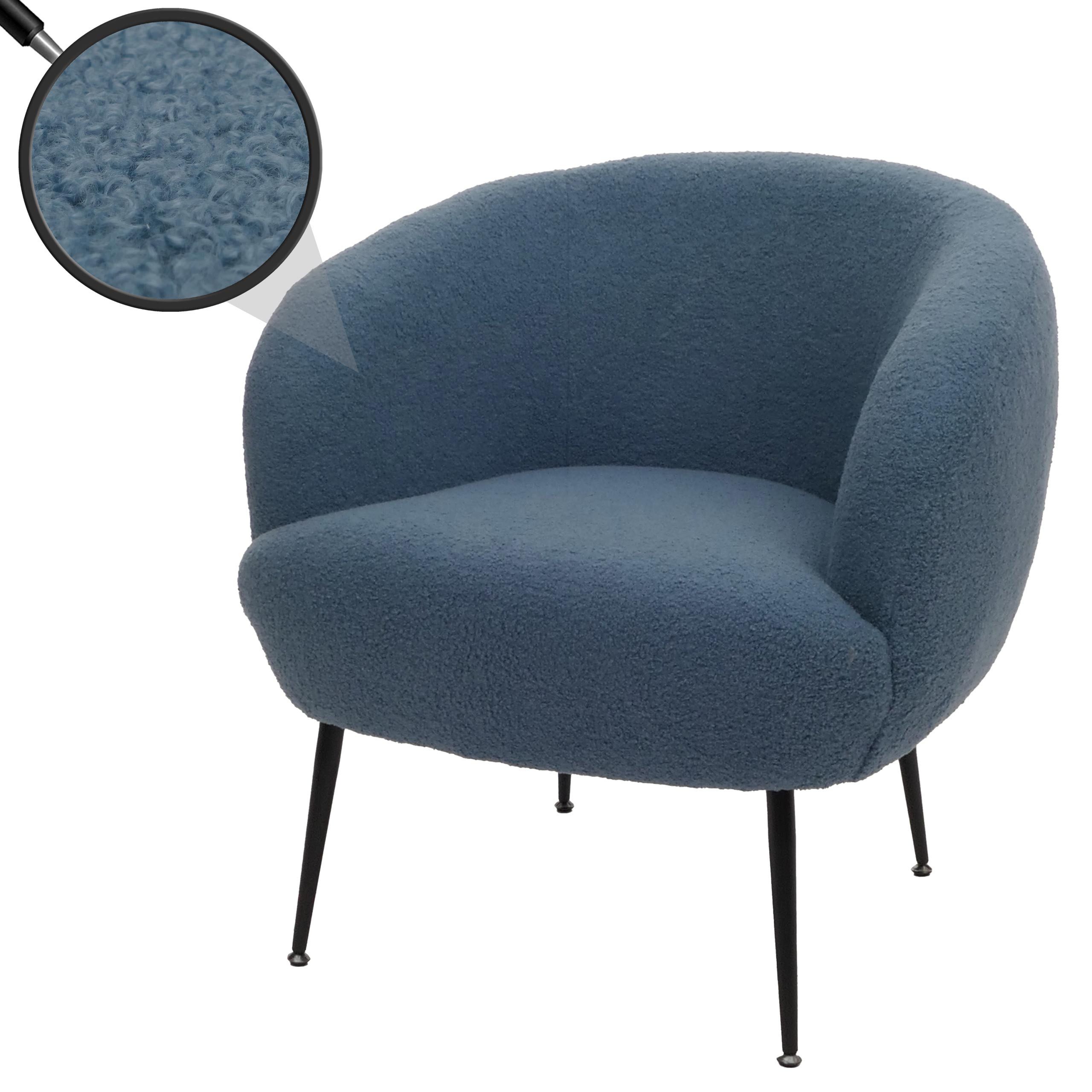 MCW Loungesessel Lounge-Sessel MCW-O37, Moderner Bouclé-Stoffbezug in hoher Qualität (330 g/m)