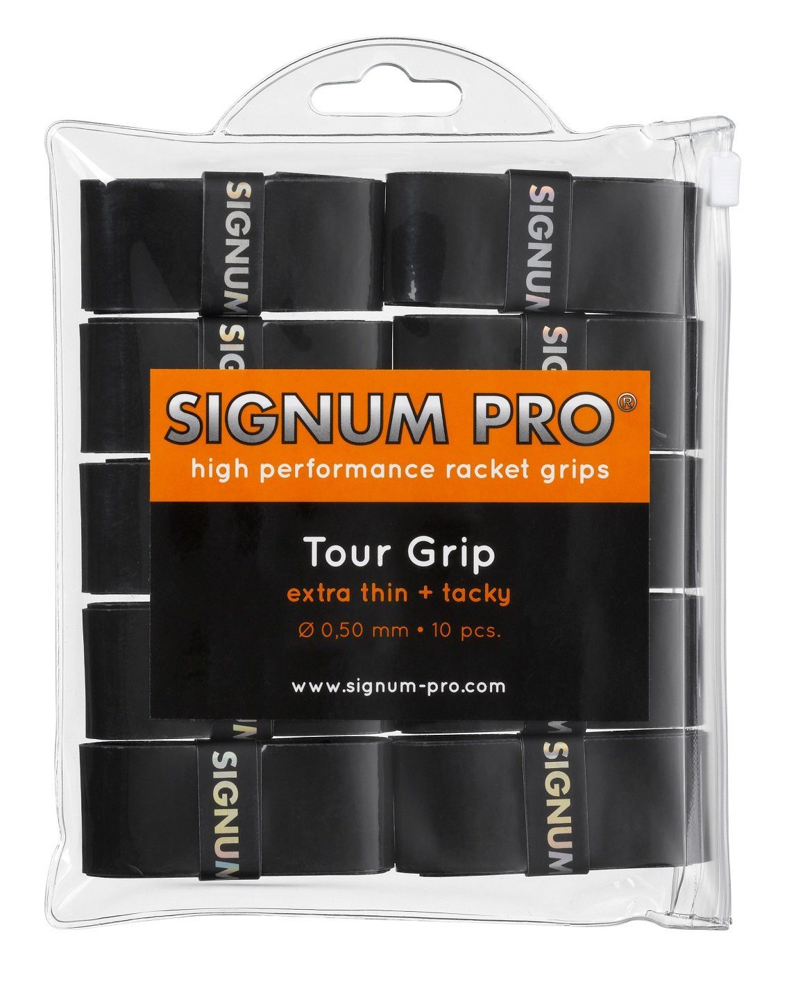 Griffband Overgrip Tour 0.5mm schwarz 10er Clip-Beutel