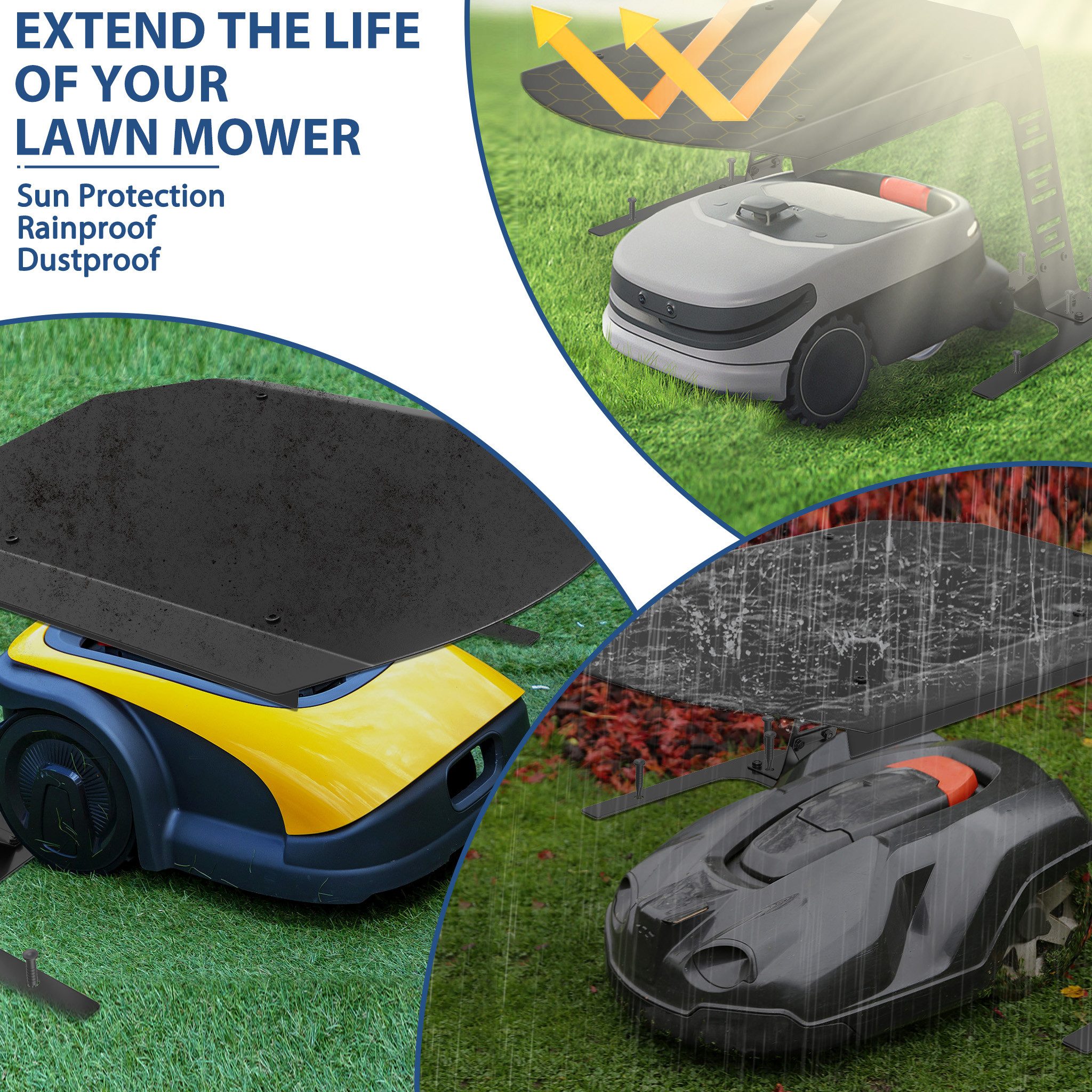 AUFUN Rasenmähroboter Mähroboter Garag...