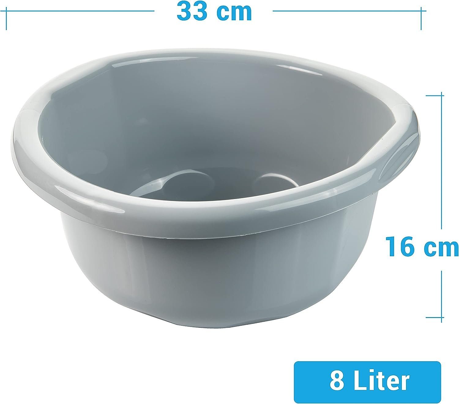 Bblie Quadratische Waschschüssel 4er-Set - Kunststoff, Farben: Gelb, Grün, Lila, Hellblau - Ideal Für Baby, Obst & Gemüse