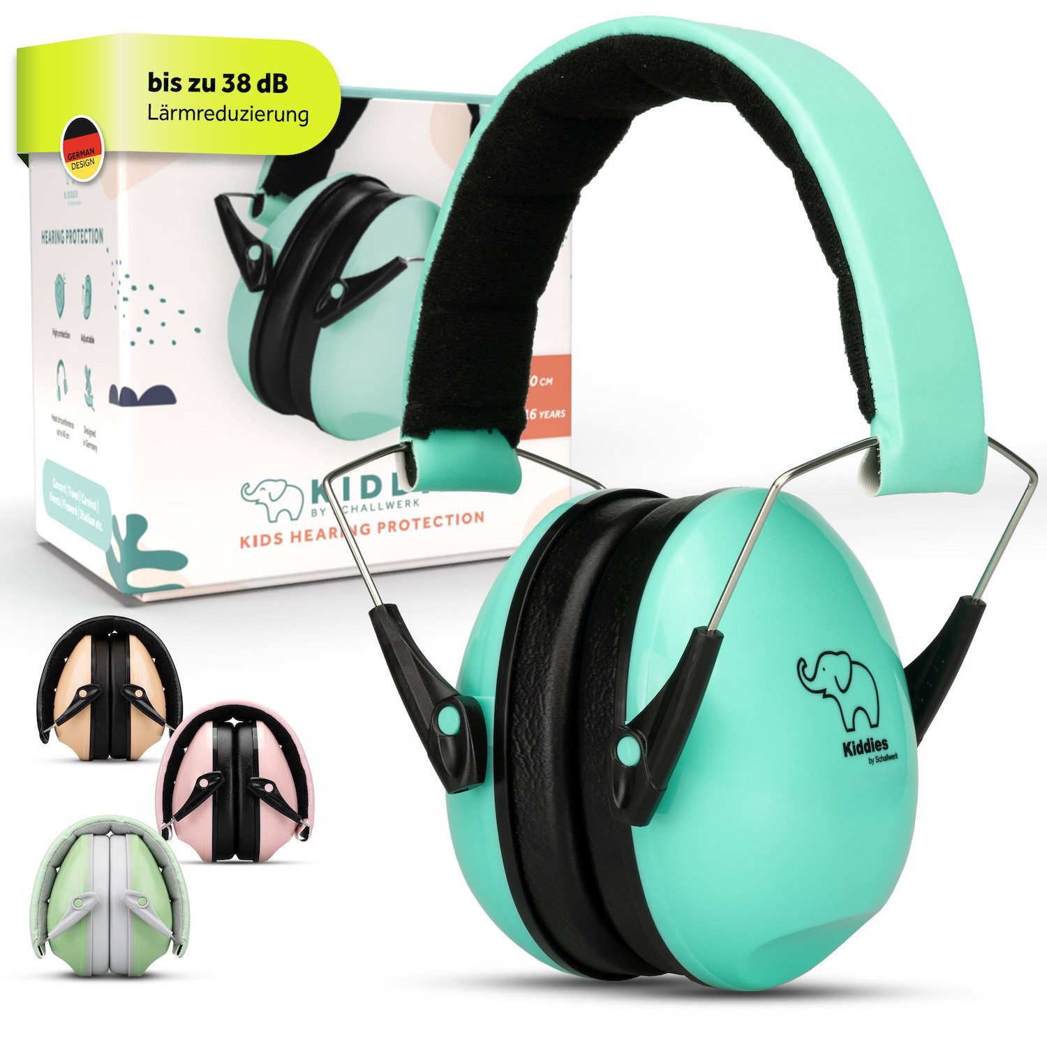 Schallwerk Kapselgehörschutz Gehörschutz für Kinder Kiddies größenverstellbar, Schule, Lernen, Veranstaltungen